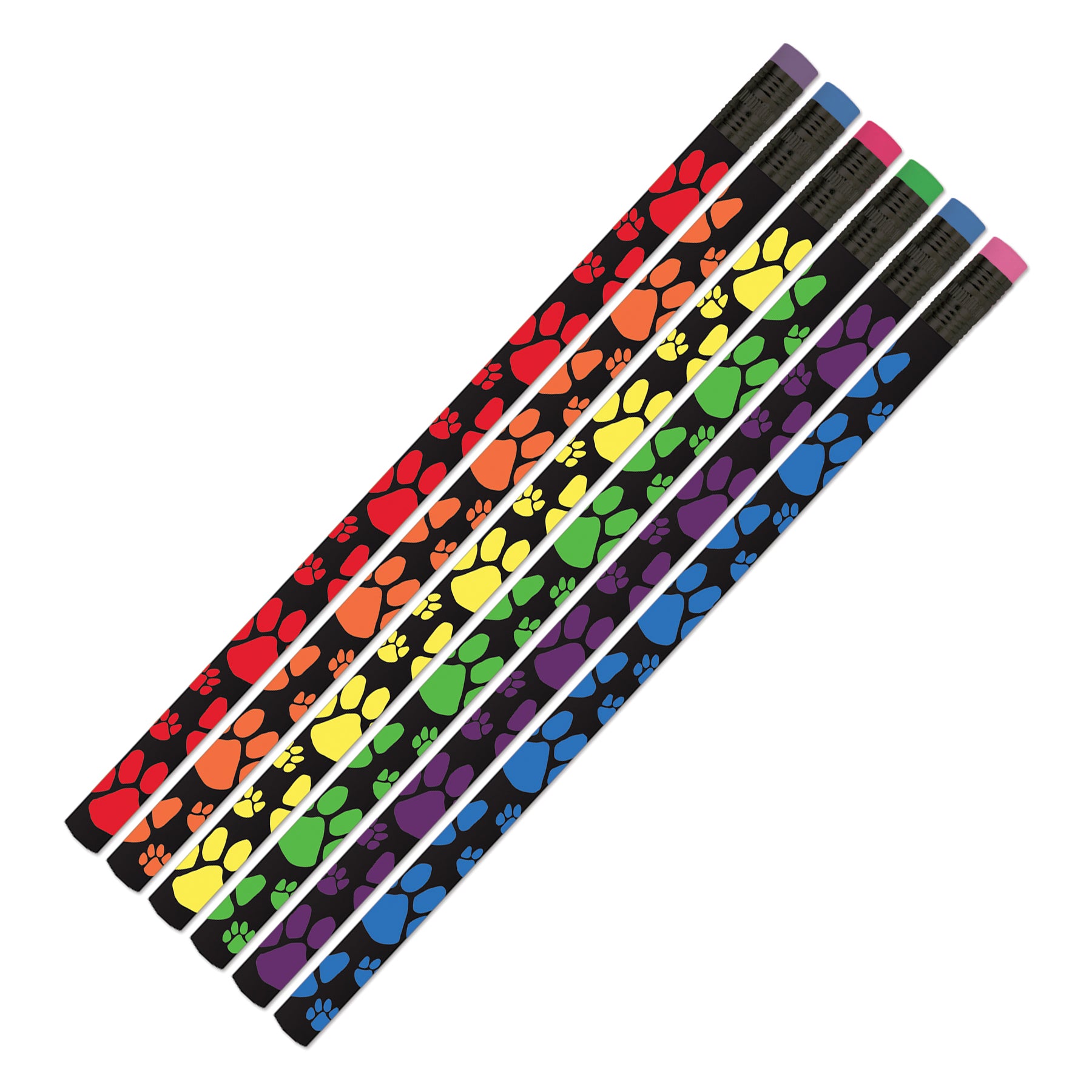 Neon Paws Pencils, 12 Per Pack, 12 Packs