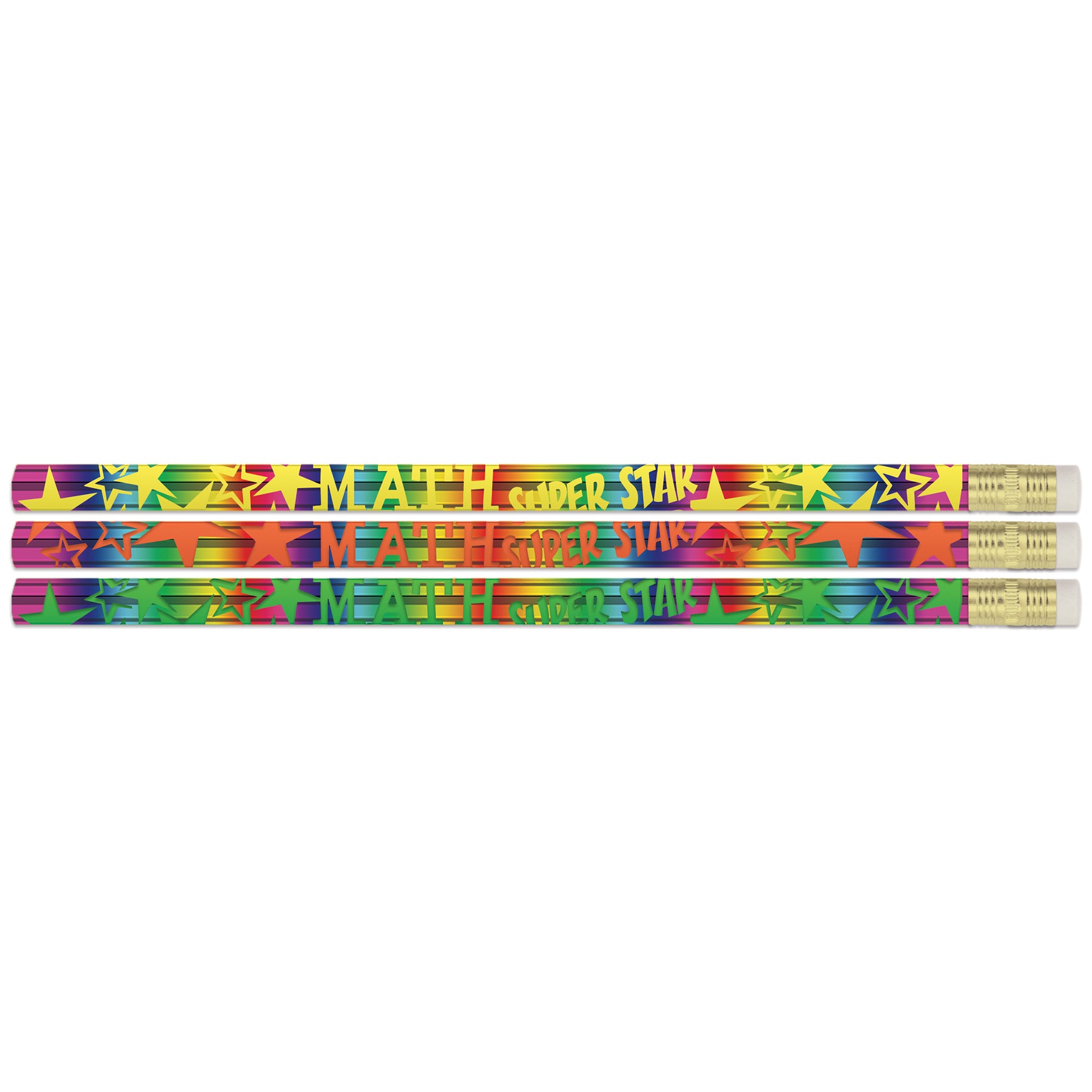 Math Super Star Pencils, 12 Per Pack, 12 Packs