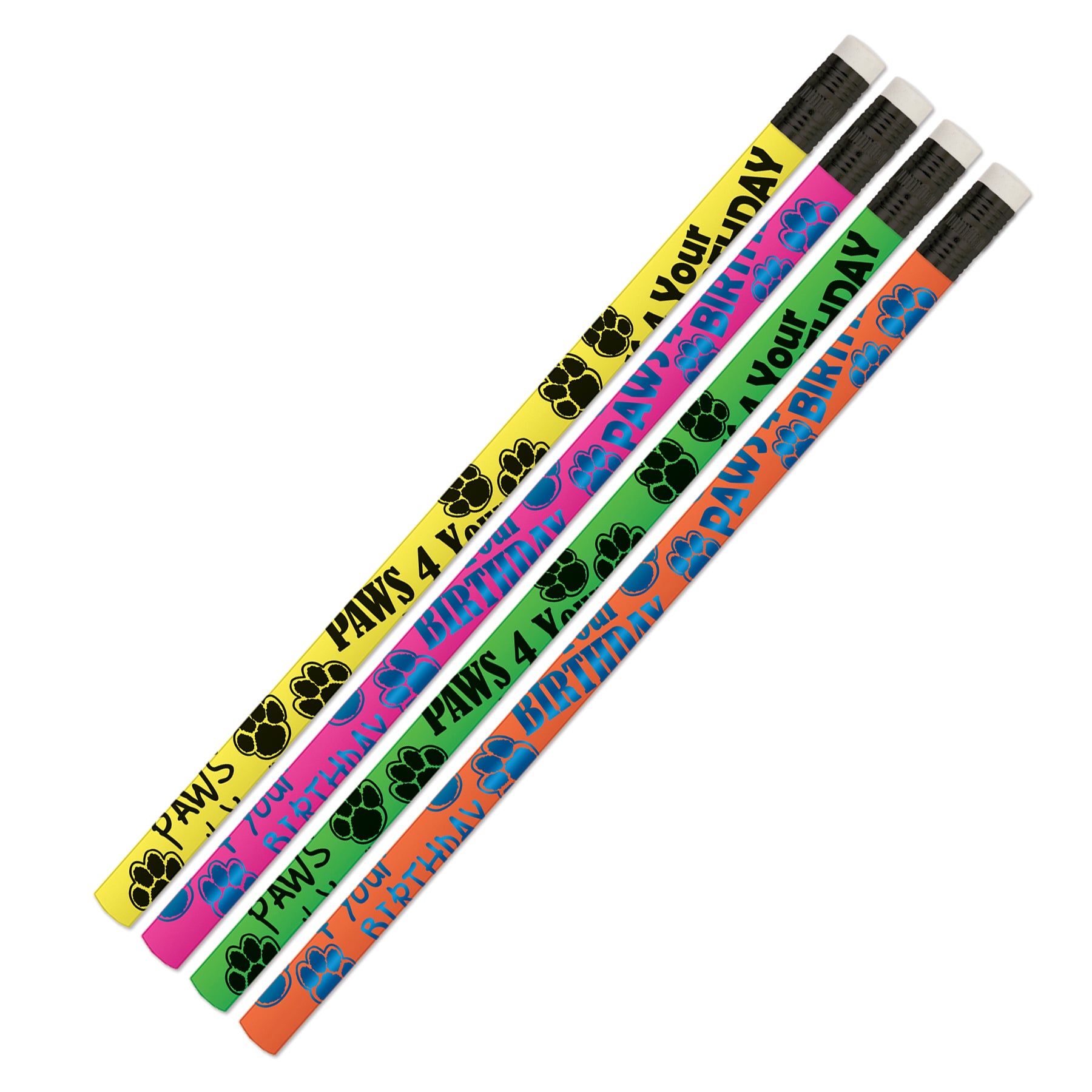 Paws 4 Your Birthday Pencils, 12 Per Pack, 12 Packs