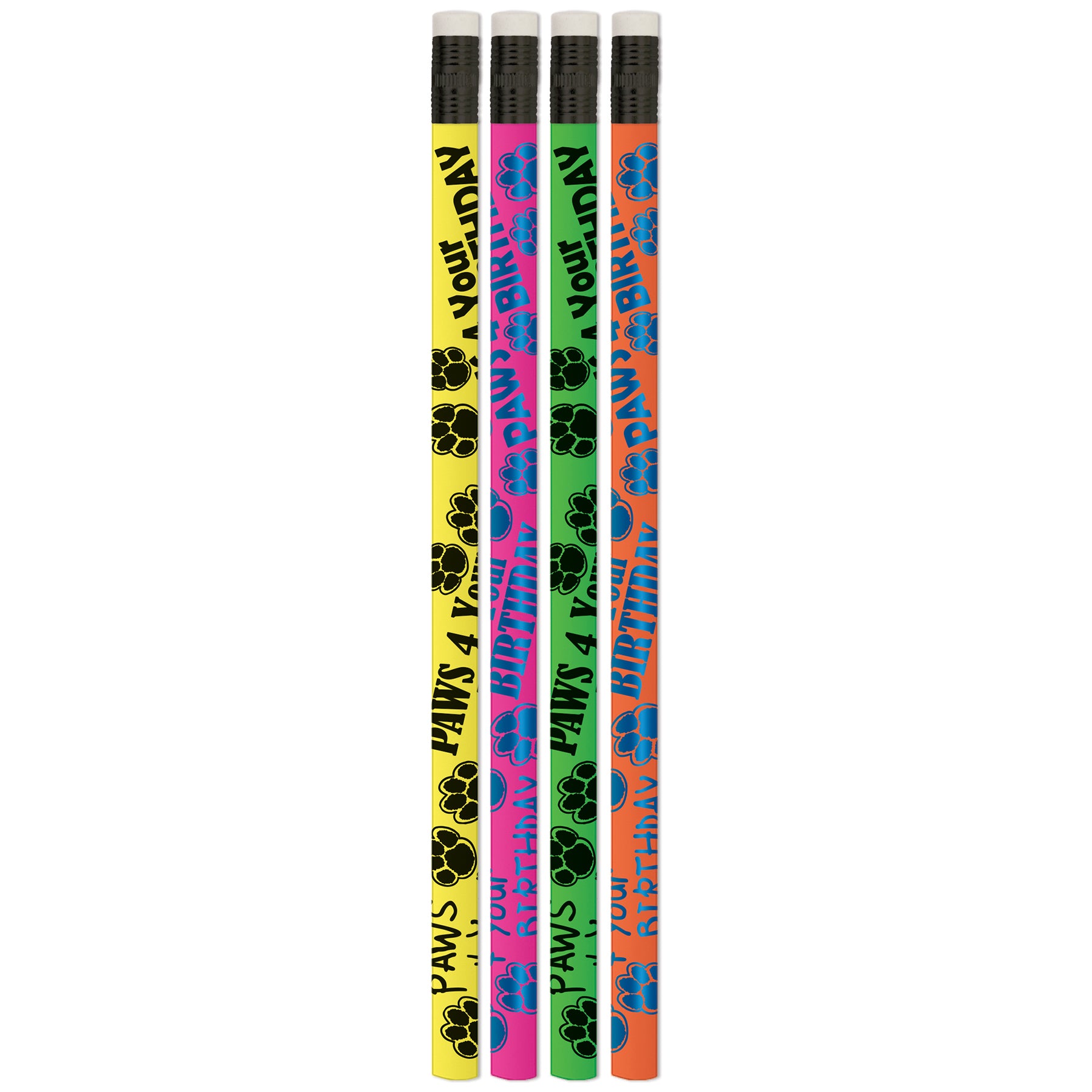 Paws 4 Your Birthday Pencils, 12 Per Pack, 12 Packs