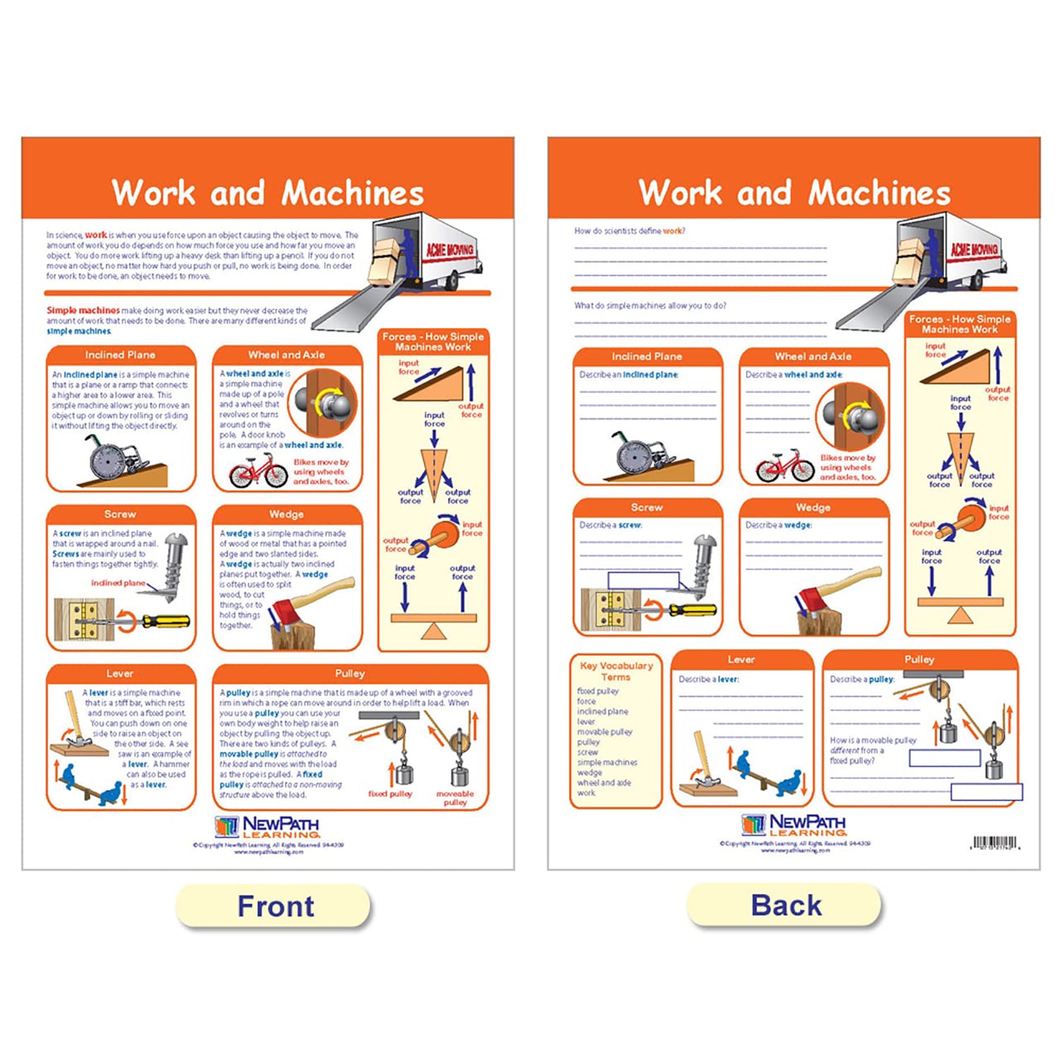 Force & Motion Bulletin Board Charts, Set of 3