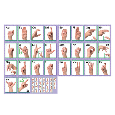 American Sign Language Alphabet Bulletin Board Set, 3 Sets - A1 School Supplies