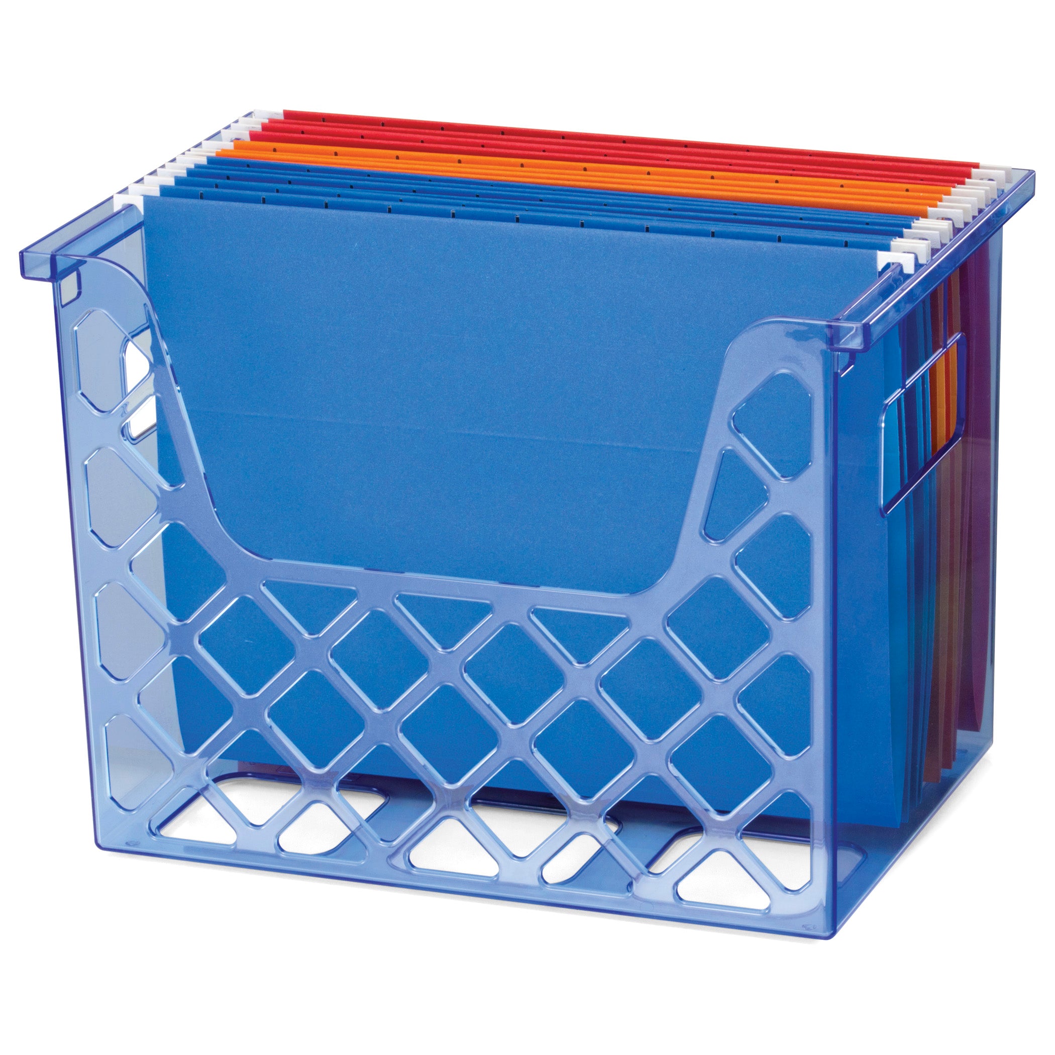 Blue Glacier™ Desktop File Organizer, Transparent Blue