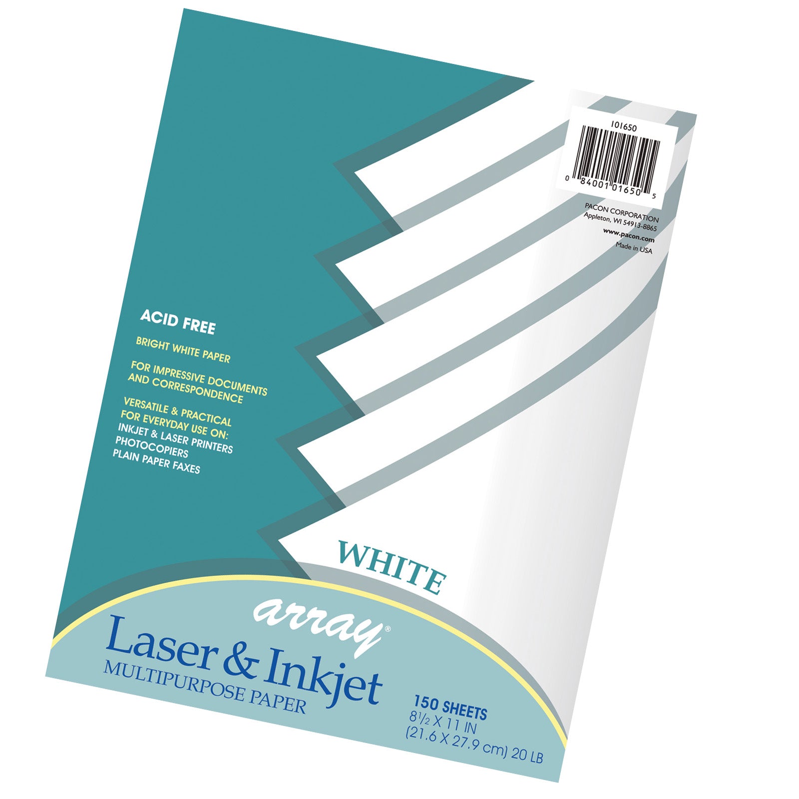 Mutli-Purpose Paper, White, 8-1/2" x 11", 150 Sheets Per Pack, 3 Packs