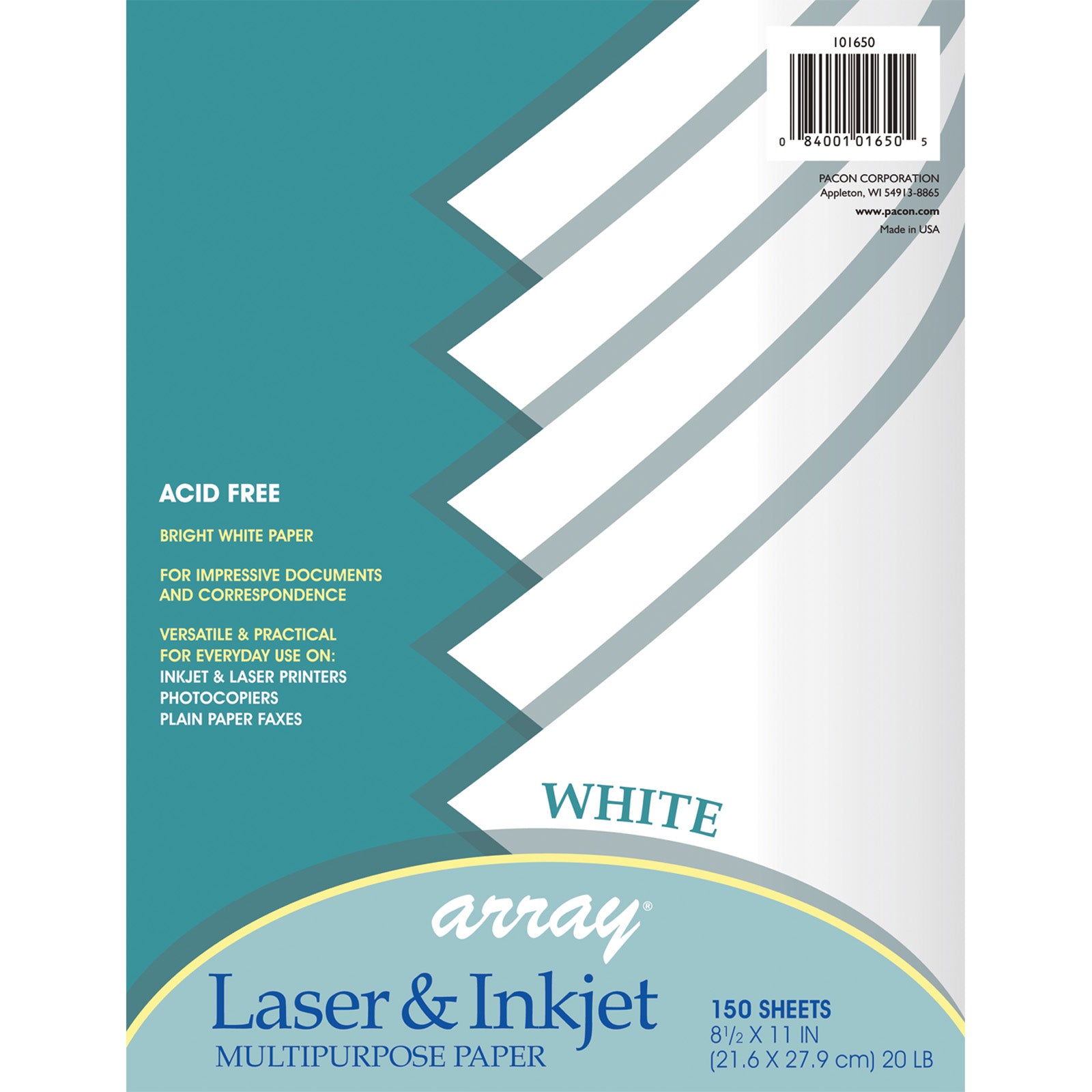 Mutli-Purpose Paper, White, 8-1/2" x 11", 150 Sheets Per Pack, 3 Packs