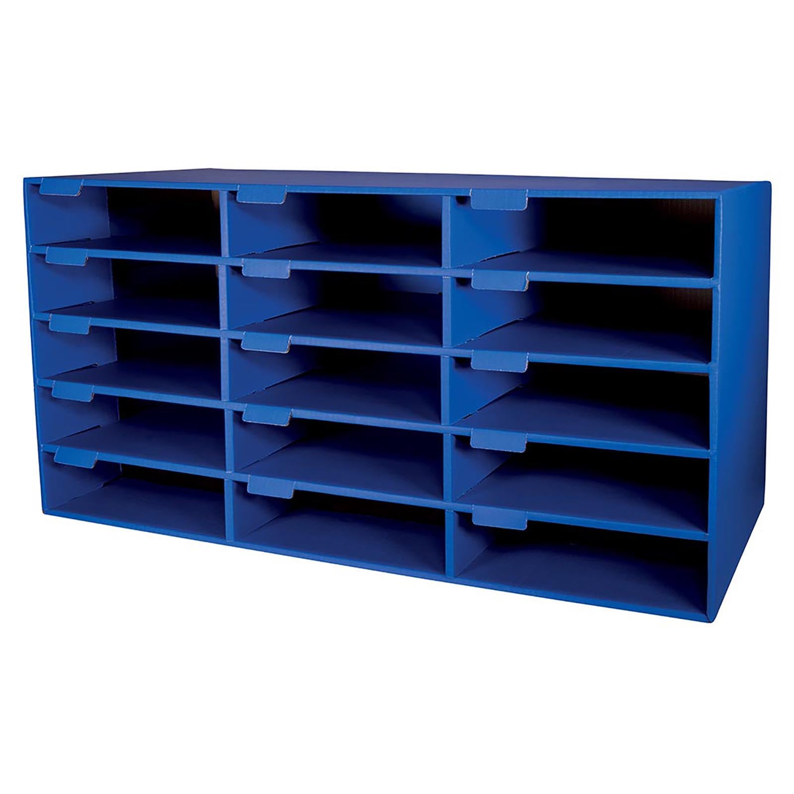 Mailbox, 15-Slot, Blue, 16-3/8"H x 31-1/2"W x 12-7/8"D