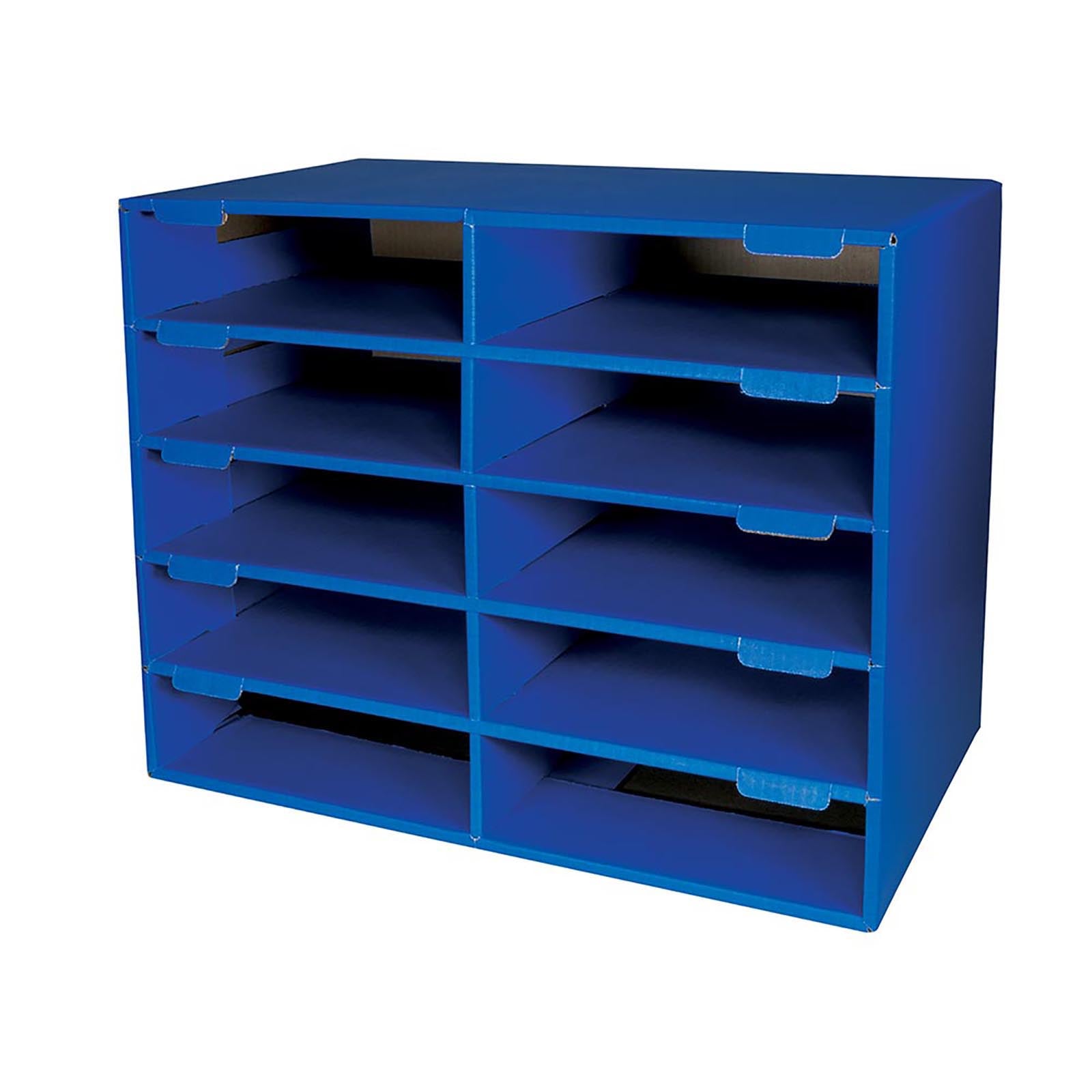 Mailbox, 10-Slot, Blue, 16-5/8"H x 21"W x 12-7/8"D