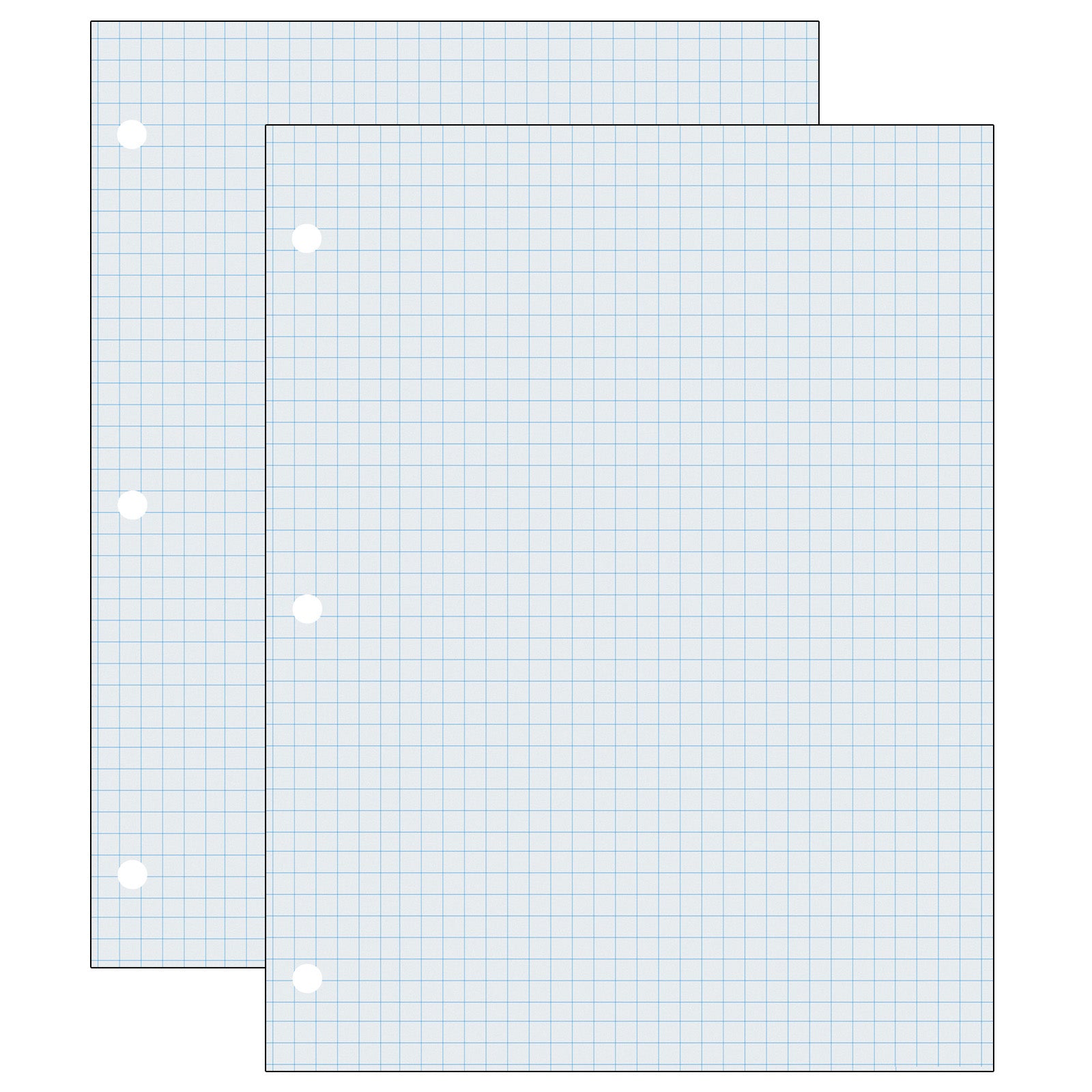 Graphing Paper, White, 2-sided, 1/4" Quadrille Ruled 8-1/2" x 11", 500 Sheets Per Pack, 2 Packs