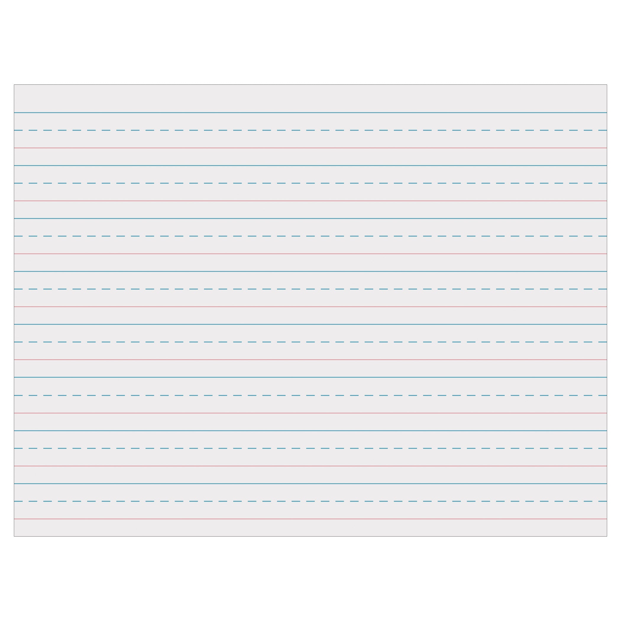 Multi-Program Handwriting Tablet, D'Nealian/Zaner-Bloser, 5/8" x 5/16" x 5/16" Ruled Long, 10-1/2" x 8", 40 Sheets, Pack of 12 - A1 School Supplies