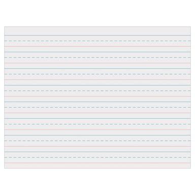 Multi-Program Handwriting Tablet, D'Nealian/Zaner-Bloser, 5/8" x 5/16" x 5/16" Ruled Long, 10-1/2" x 8", 40 Sheets, Pack of 12 - A1 School Supplies