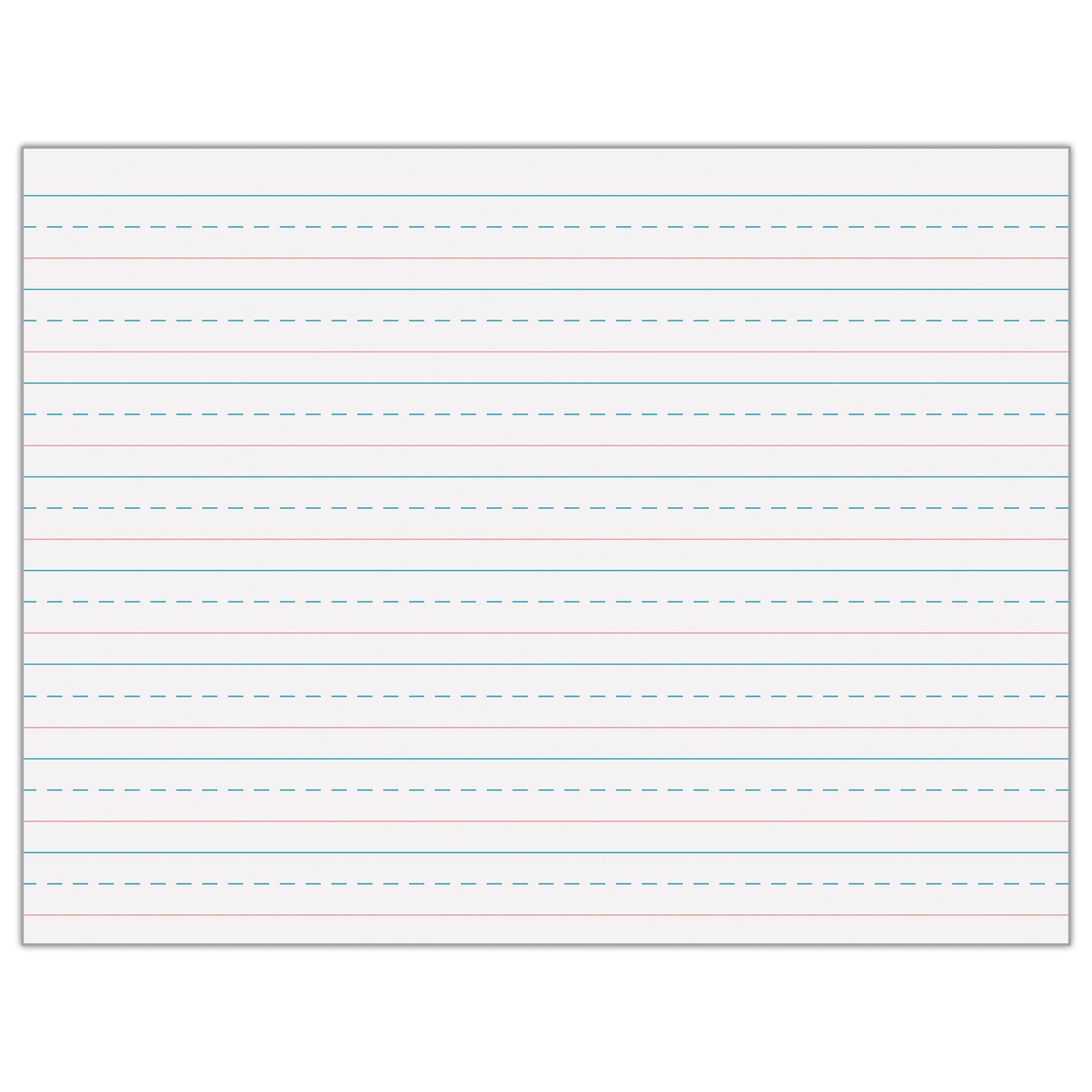 Multi-Program Handwriting Tablet, D'Nealian/Zaner-Bloser, 5/8" x 5/16" x 5/16" Ruled Long, 10-1/2" x 8", 40 Sheets, Pack of 12