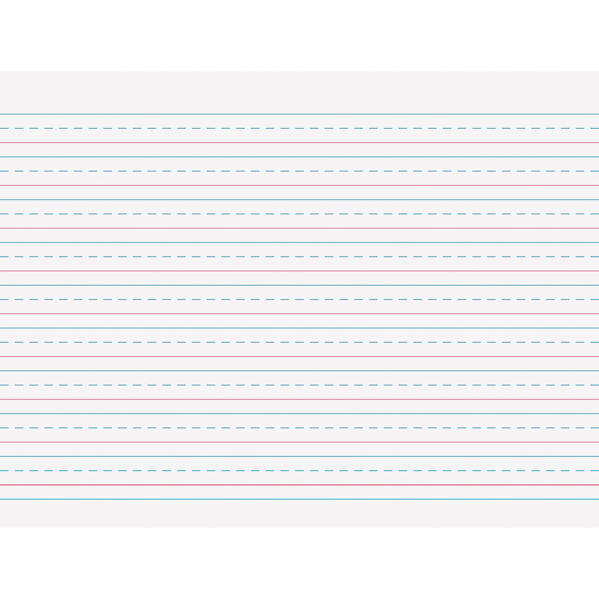 Multi-Program Handwriting Tablet, D'Nealian/Zaner-Bloser, 1/2" x 1/4" x 1/4" Ruled Long, 10-1/2" x 8", 40 Sheets, Pack of 12