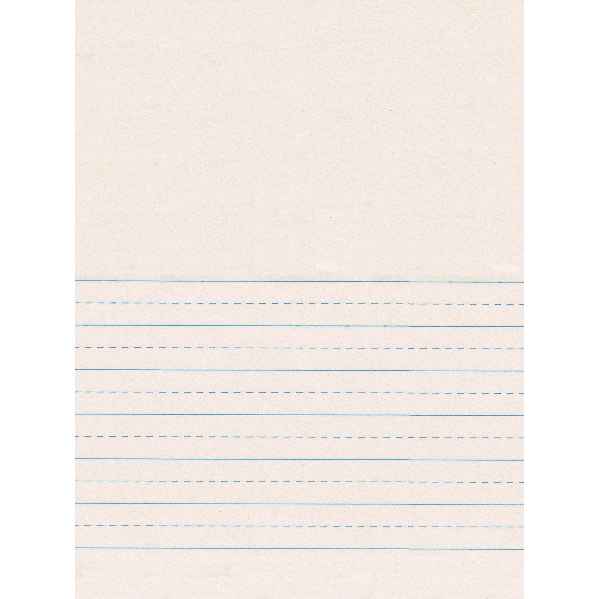 Newsprint Handwriting Paper, Picture Story, 7/8" x 7/16" Ruled Short, 9" x 12", 500 Sheets Per Pack, 2 Packs