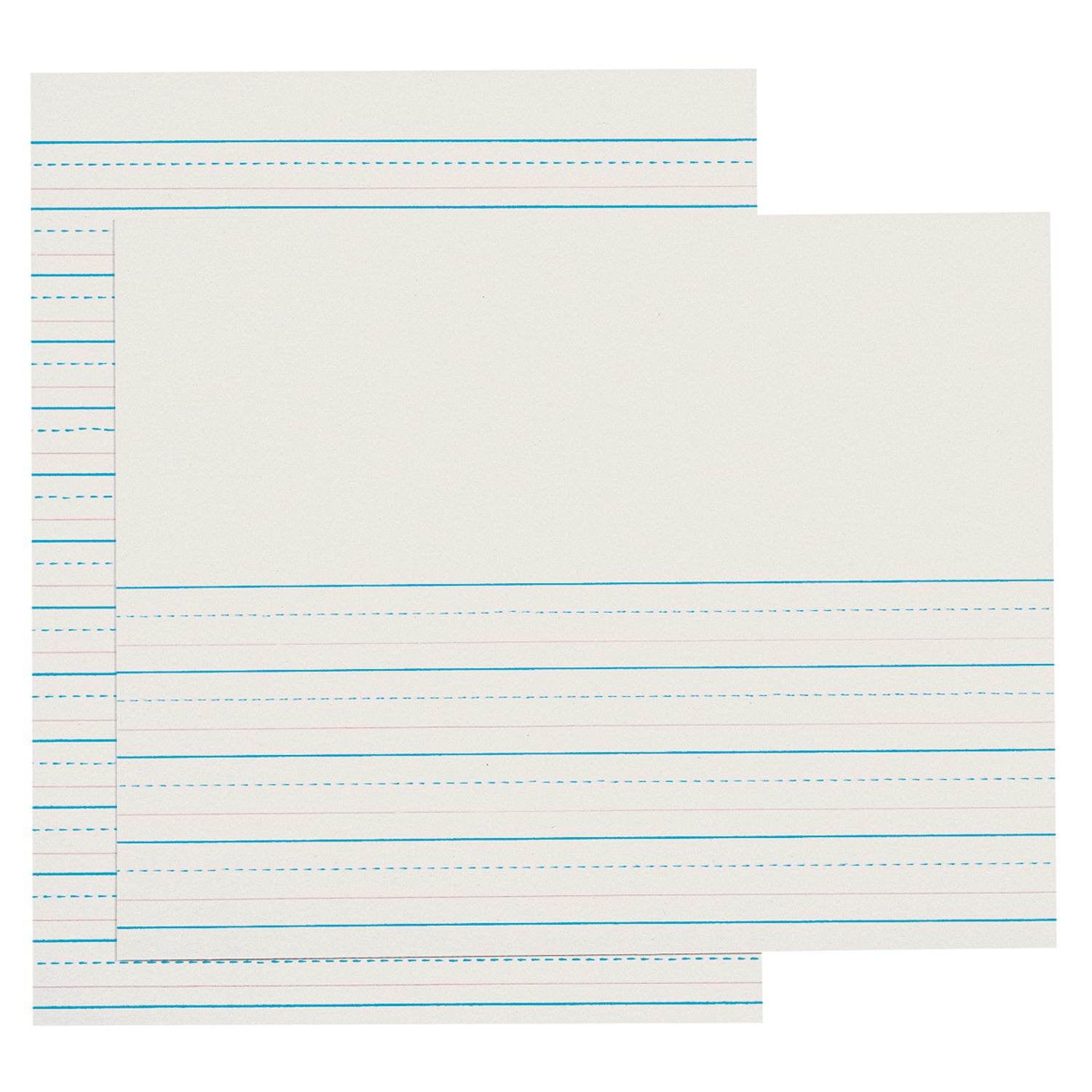 Newsprint Handwriting Paper, Skip-A-Line, Grades 2-3, 1/2" x 1/4" x 1/4" Ruled Short, 8-1/2" x 11", 500 Sheets Per Pack, 3 Packs