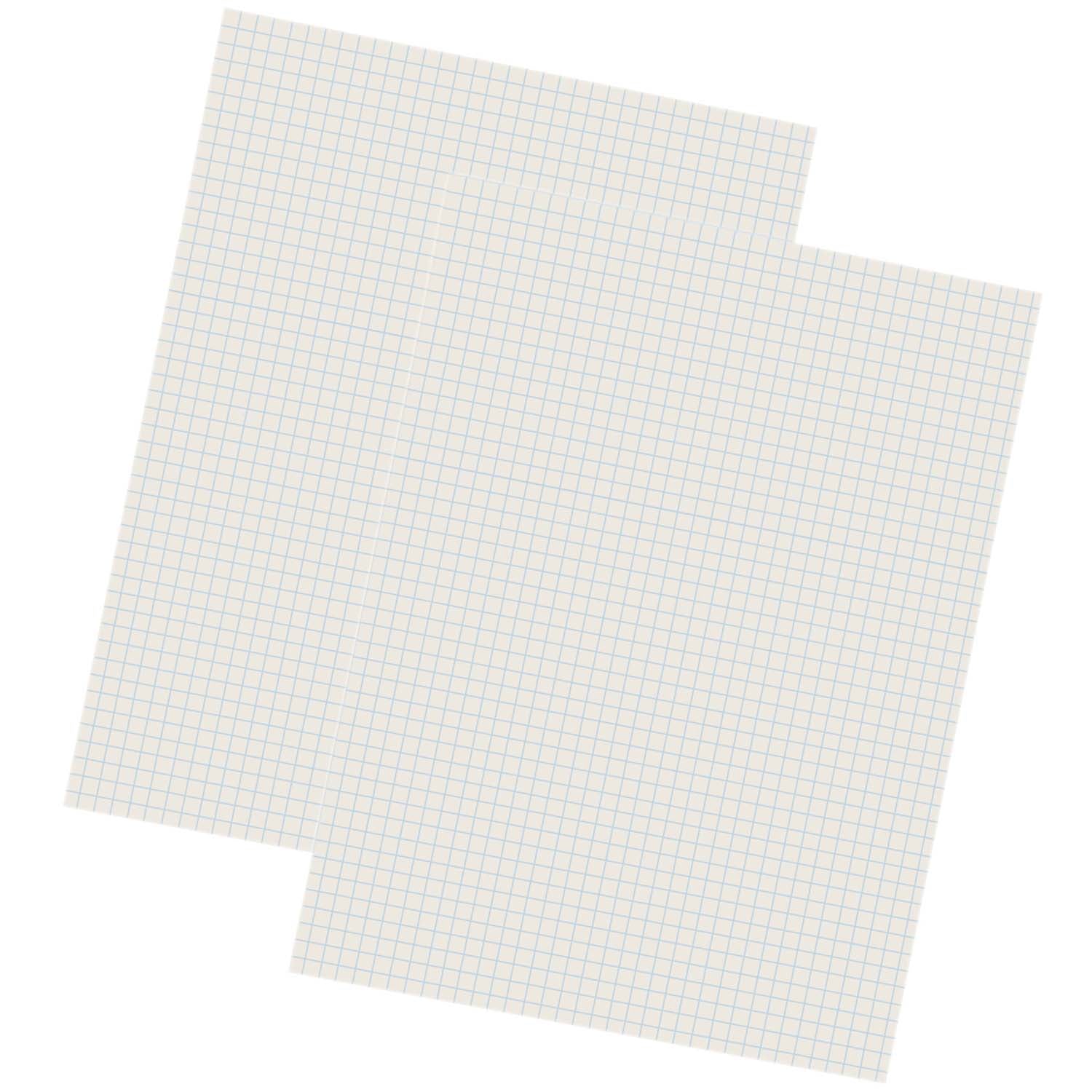 Grid Ruled Drawing Paper, White, 1/4" Quadrille Ruled, 9" x 12", 500 Sheets Per Pack, 2 Packs