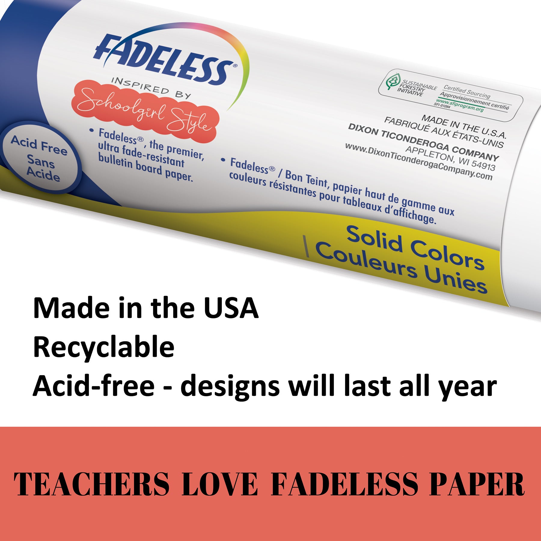 Schoolgirl Style™ Bulletin Board Paper, 48" x 50' Roll, Lavender Haze