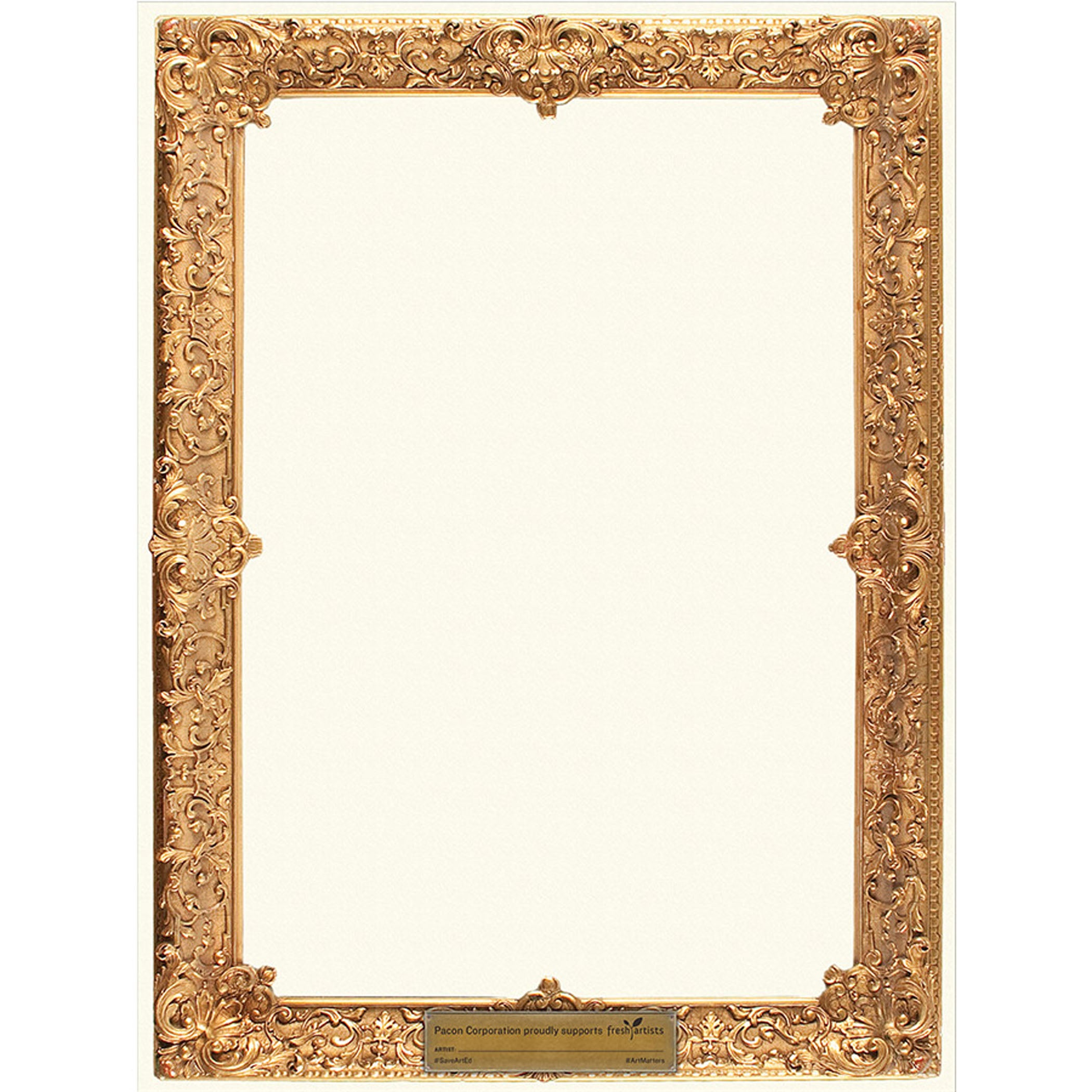 Watercolor Paper, Gold Frame, 9" x 12", 30 Sheets Per Pack, 3 Packs