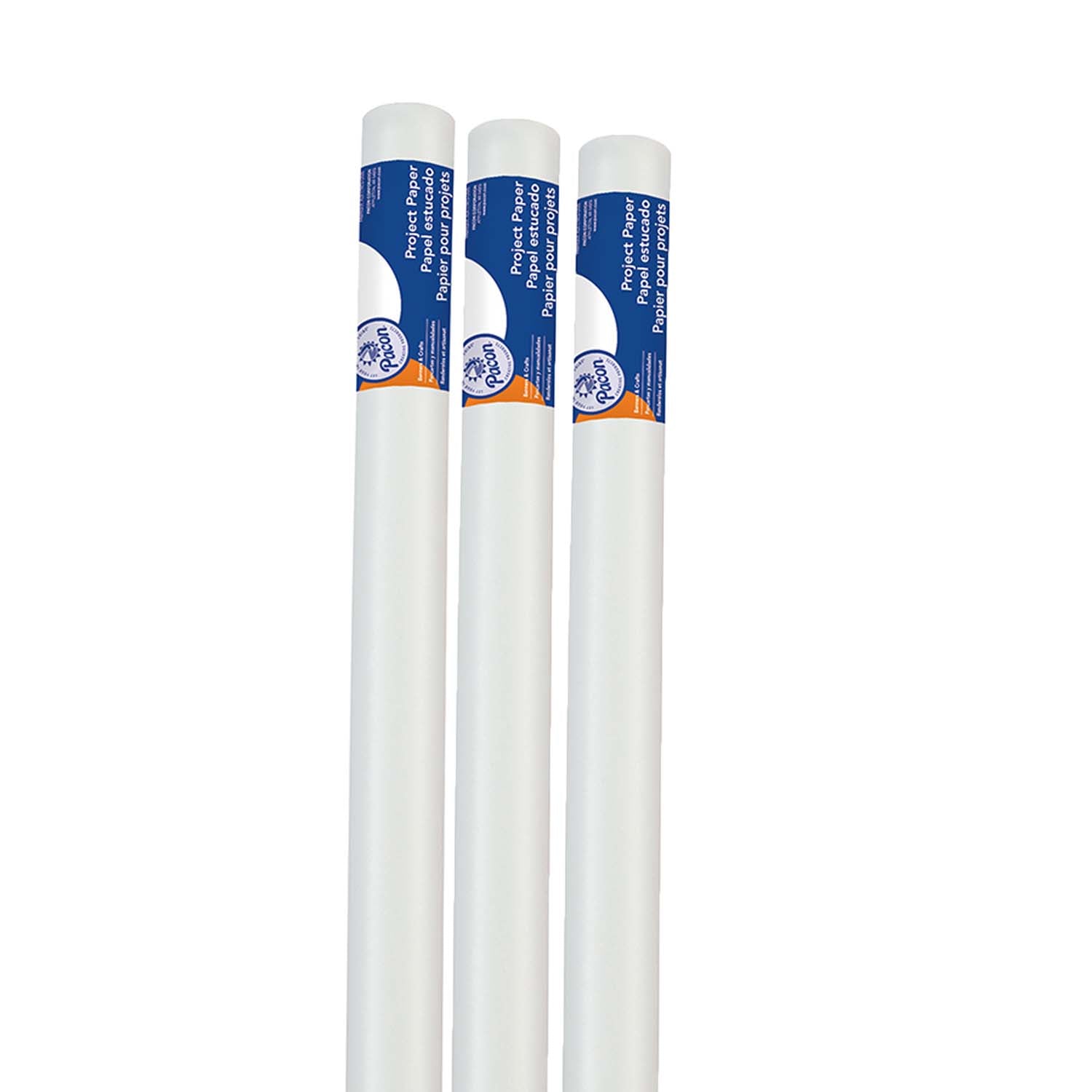 Project Paper Roll, White, 24" x 30', 3 Rolls