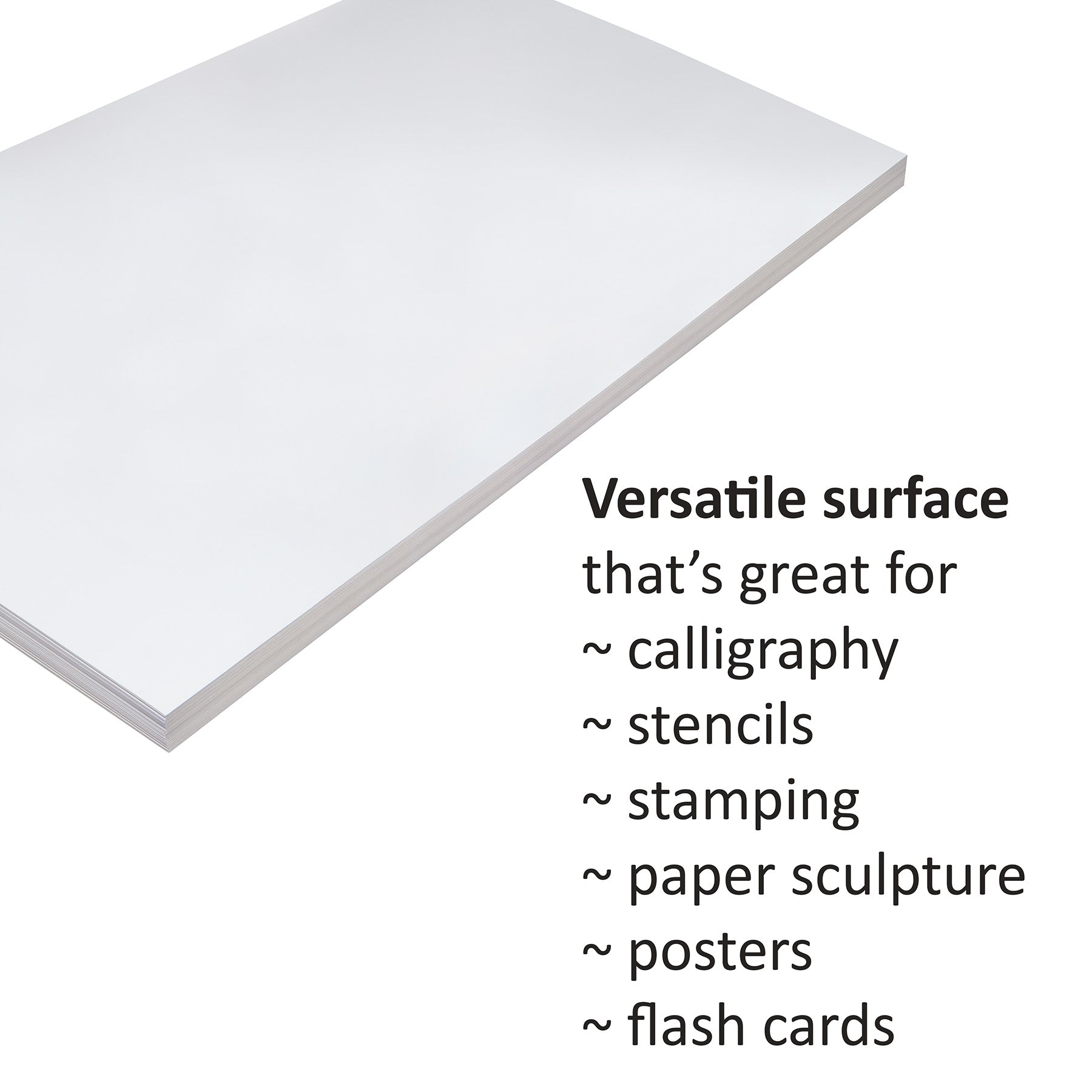 Tagboard, White, 12" x 18", 100 Sheets