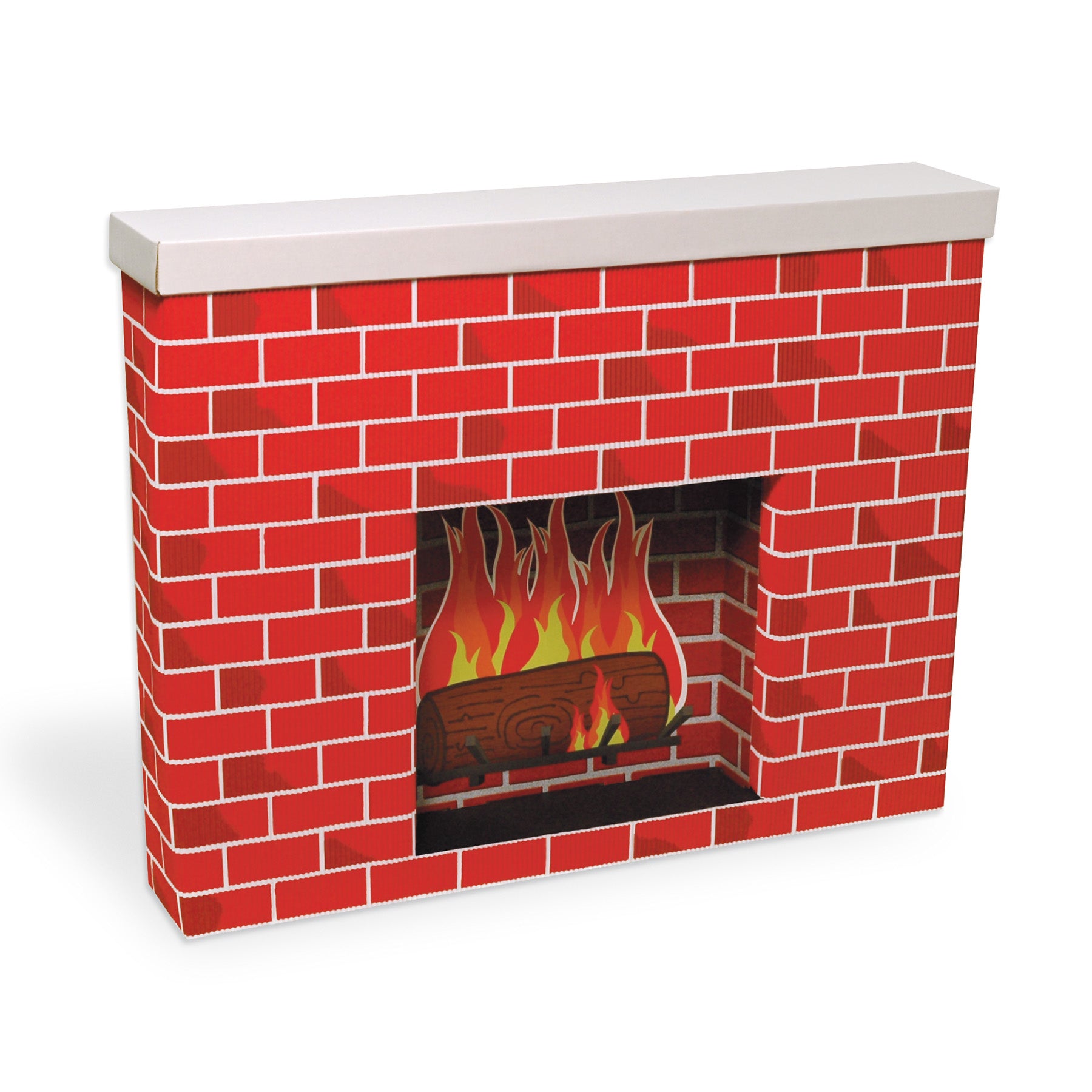 Corrugated Fireplace, Tu-Tone™ Brick, 30"H x 38"W x 7"D, 1 Fireplace