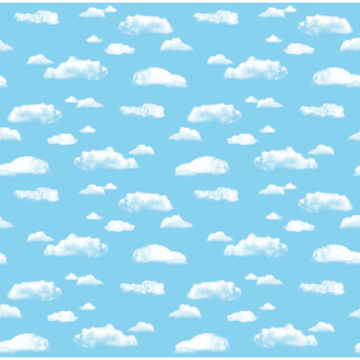 Bulletin Board Art Paper, Clouds, 48" x 12', 4 Rolls