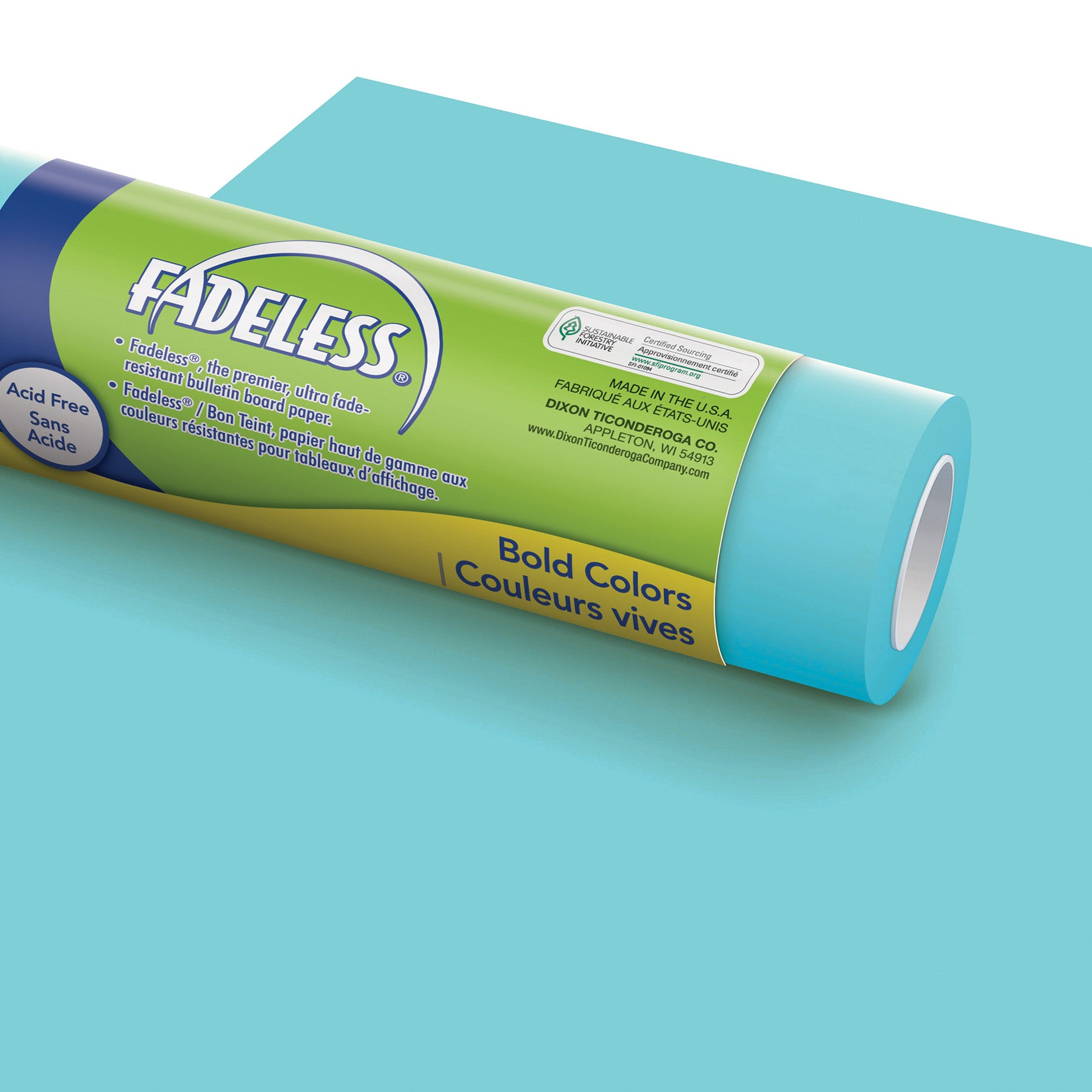 Bulletin Board Art Paper, Lite Blue, 48" x 12', 4 Rolls