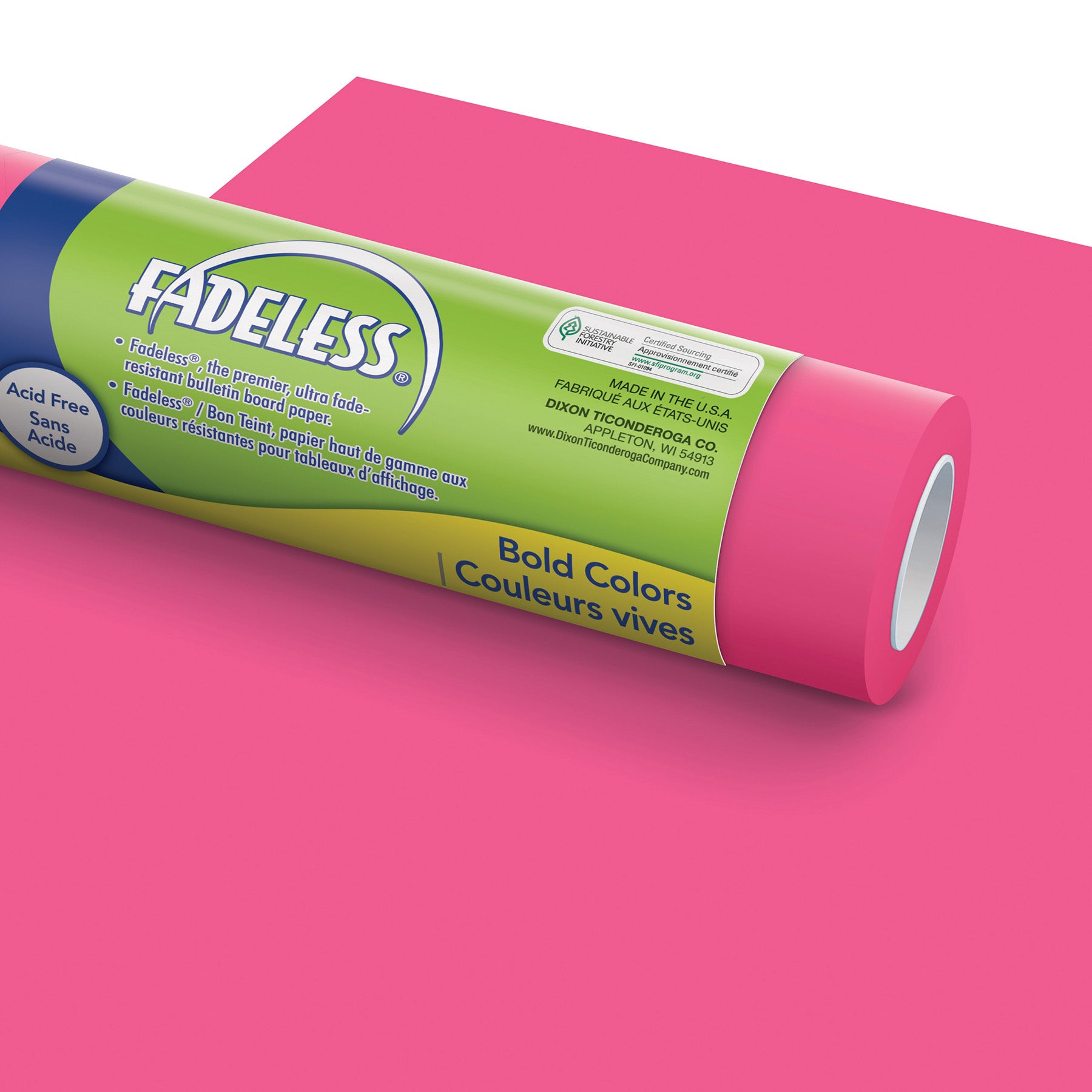 Bulletin Board Art Paper, Magenta, 48" x 12', 4 Rolls