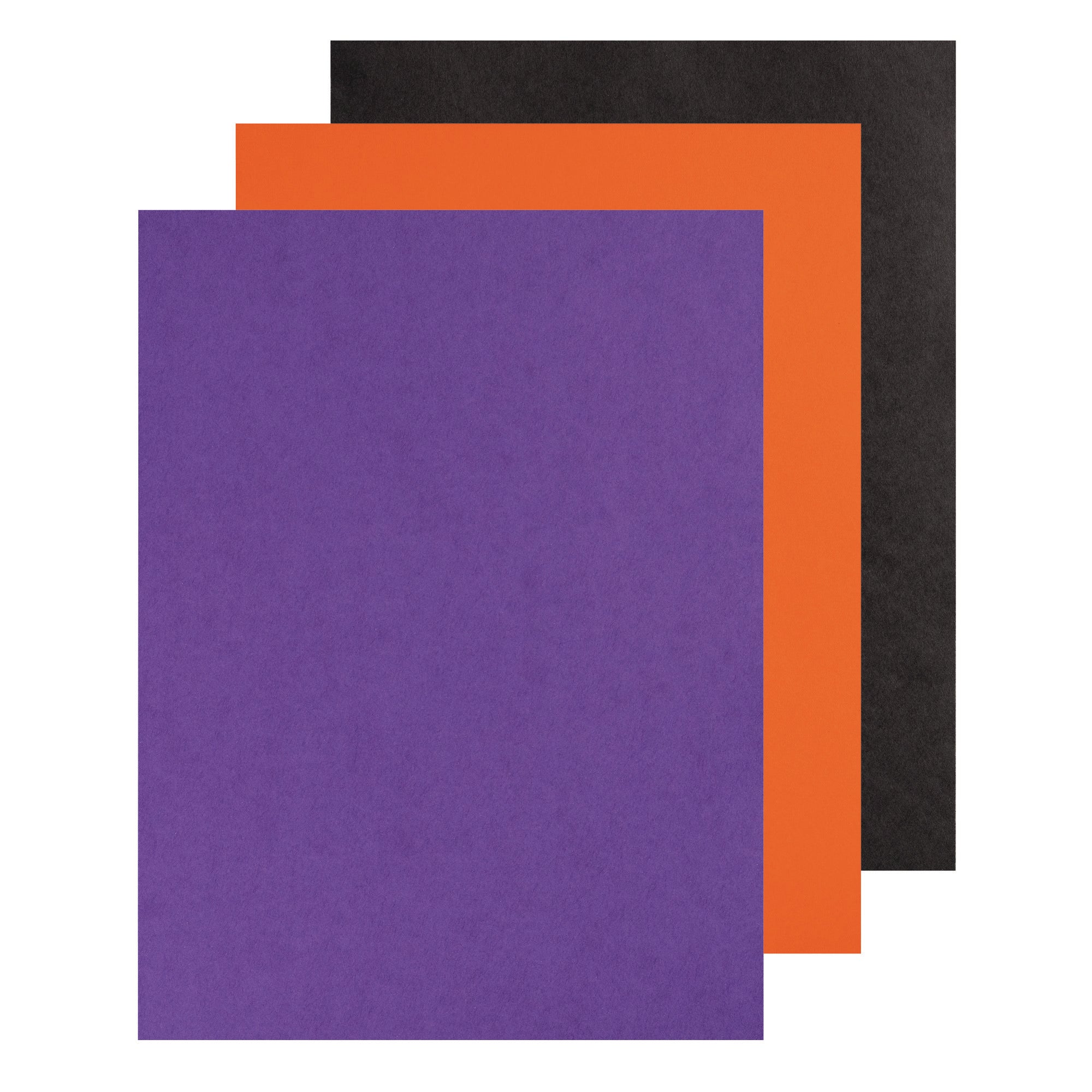 Construction Paper Halloween, Black, Orange, Purple, 9" x 12", 150 Sheets Per Pack, 3 Packs