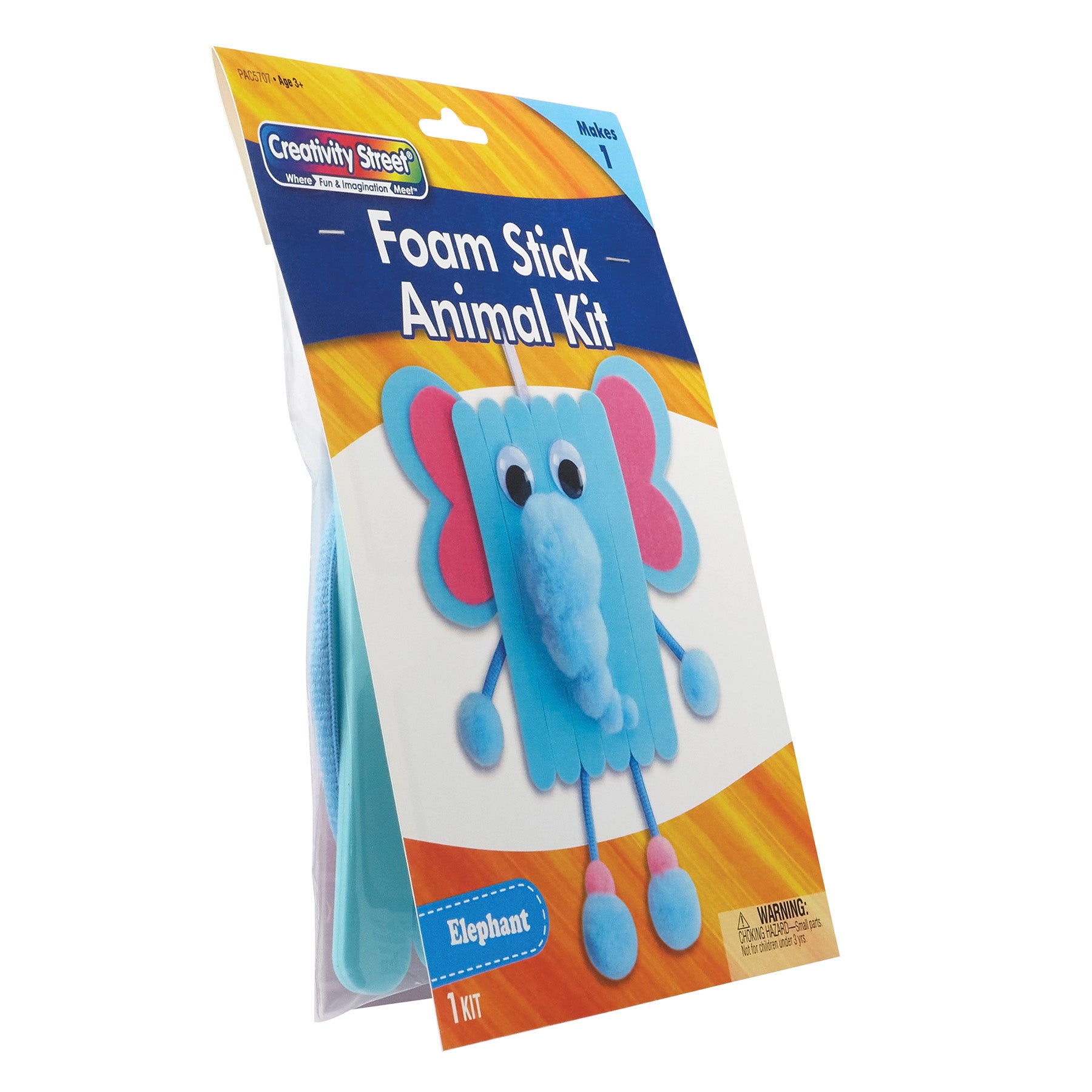 Foam Stick Animal Kit, Elephant, 7.75" x 11" x 1.25", 6 Kits