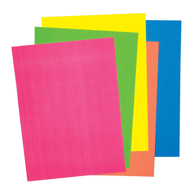 Premium Neon Art Paper Pad, 5 Assorted Colors, 9" x 12", 50 Sheets, Pack of 3 - A1 School Supplies