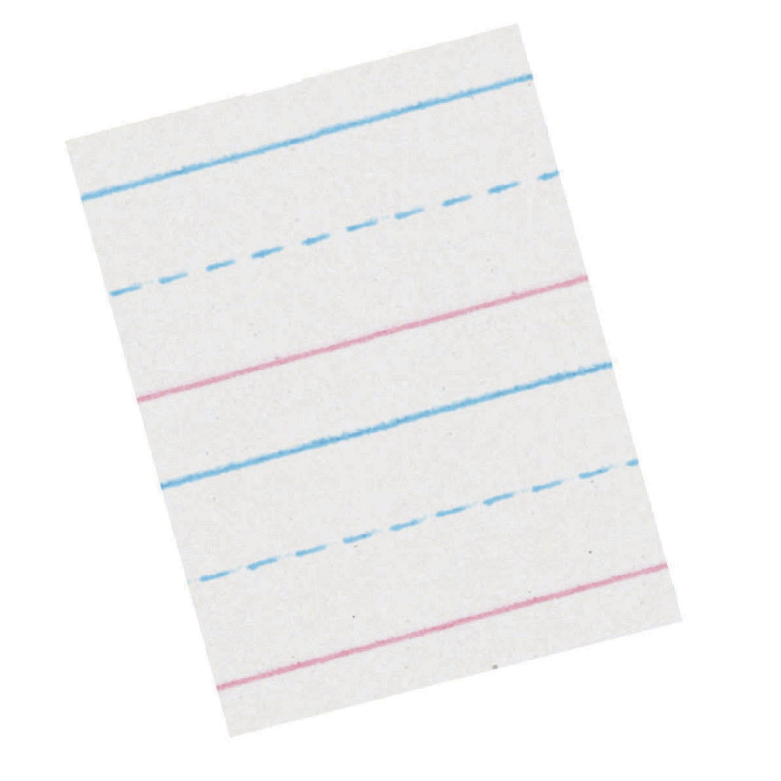 Sulphite Handwriting Paper, Dotted Midline, Grade 1, 5/8" x 5/16" x 5/16" Ruled Long, 10-1/2" x 8", 500 Sheets Per Pack, 2 Packs - A1 School Supplies