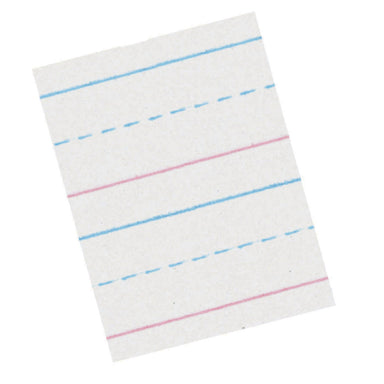 Sulphite Handwriting Paper, Dotted Midline, Grade 1, 5/8" x 5/16" x 5/16" Ruled Long, 10-1/2" x 8", 500 Sheets Per Pack, 2 Packs - A1 School Supplies