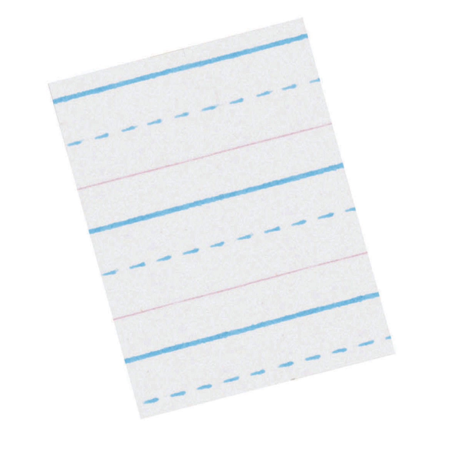 Sulphite Handwriting Paper, Dotted Midline, Grade 2, 1/2" x 1/4" x 1/4" Ruled Long, 10-1/2" x 8", , 500 Sheets Per Pack, 2 Packs