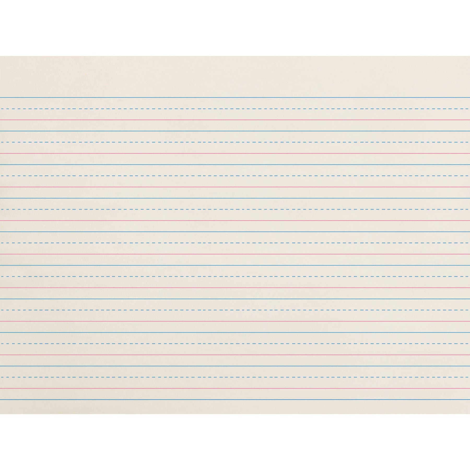 Newsprint Handwriting Paper, Dotted Midline, Grade 2, 1/2" x 1/4" x 1/4" Ruled Long, 10.5" x 8", 500 Sheets Per Pack, 3 Packs