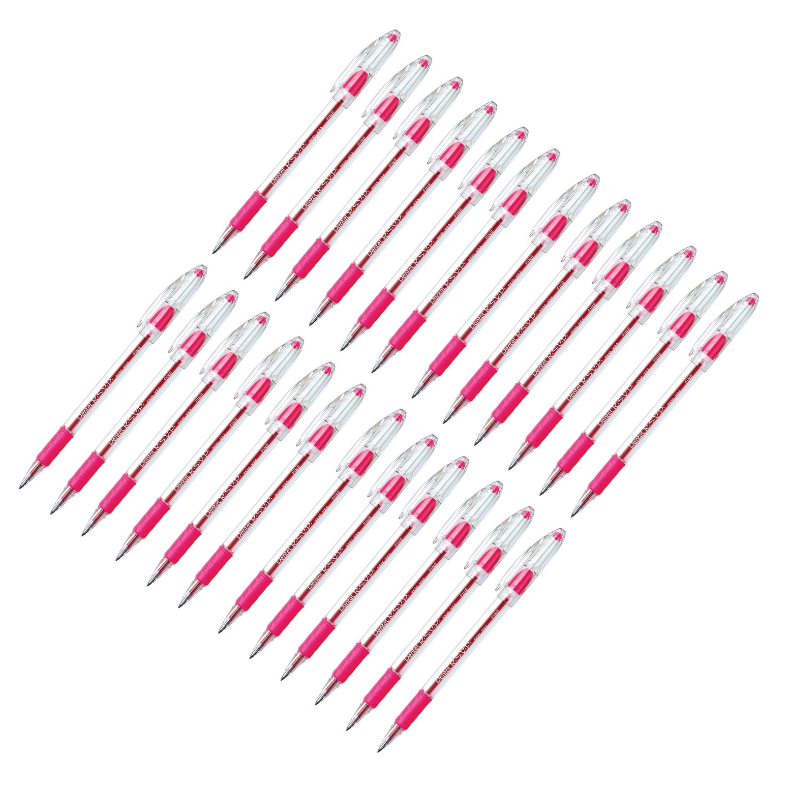 R.S.V.P.® Ballpoint Pen, Fine Point, Pink, Pack of 24