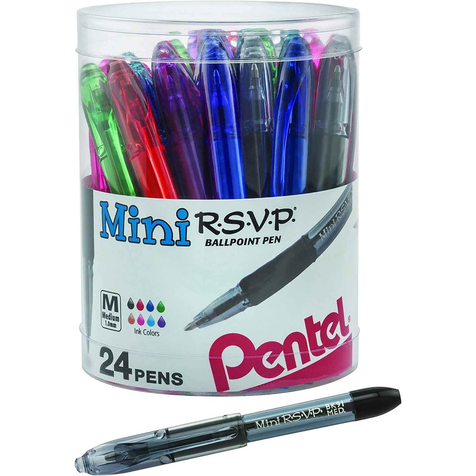 R.S.V.P.® Mini Ballpoint Pens, 24-pack