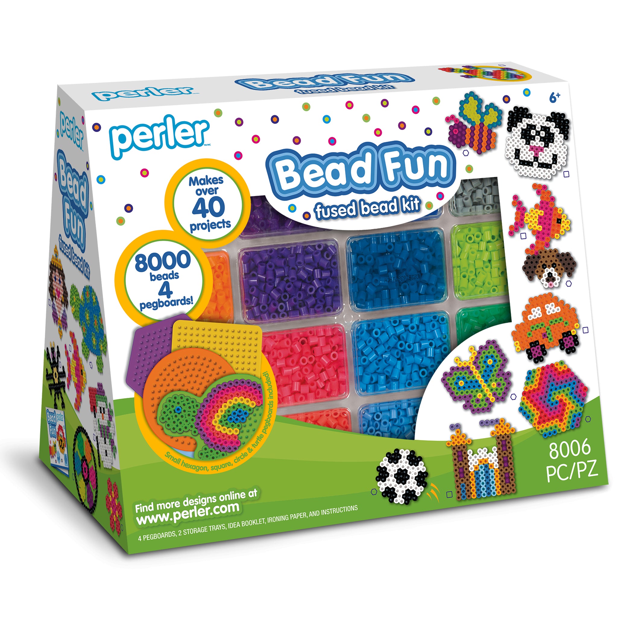 Bead Fun Fused Bead Activity Kit & Storage Trays, 8006 Pieces