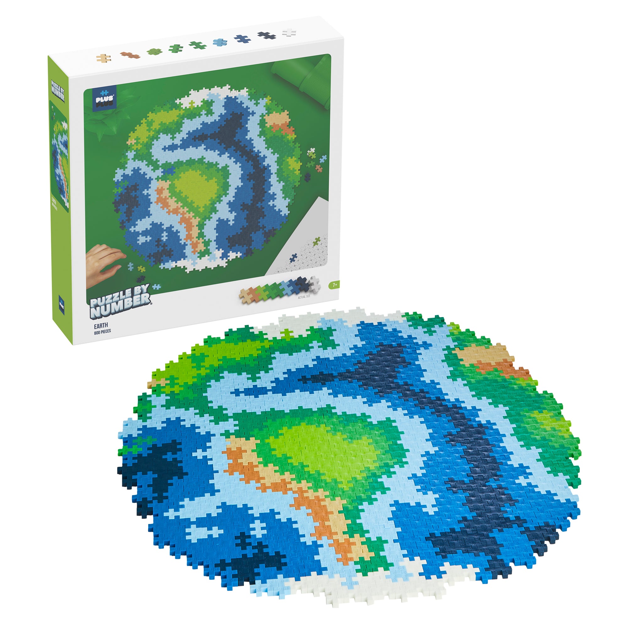 Building Blocks Puzzle By Number, Earth, 800 Piece