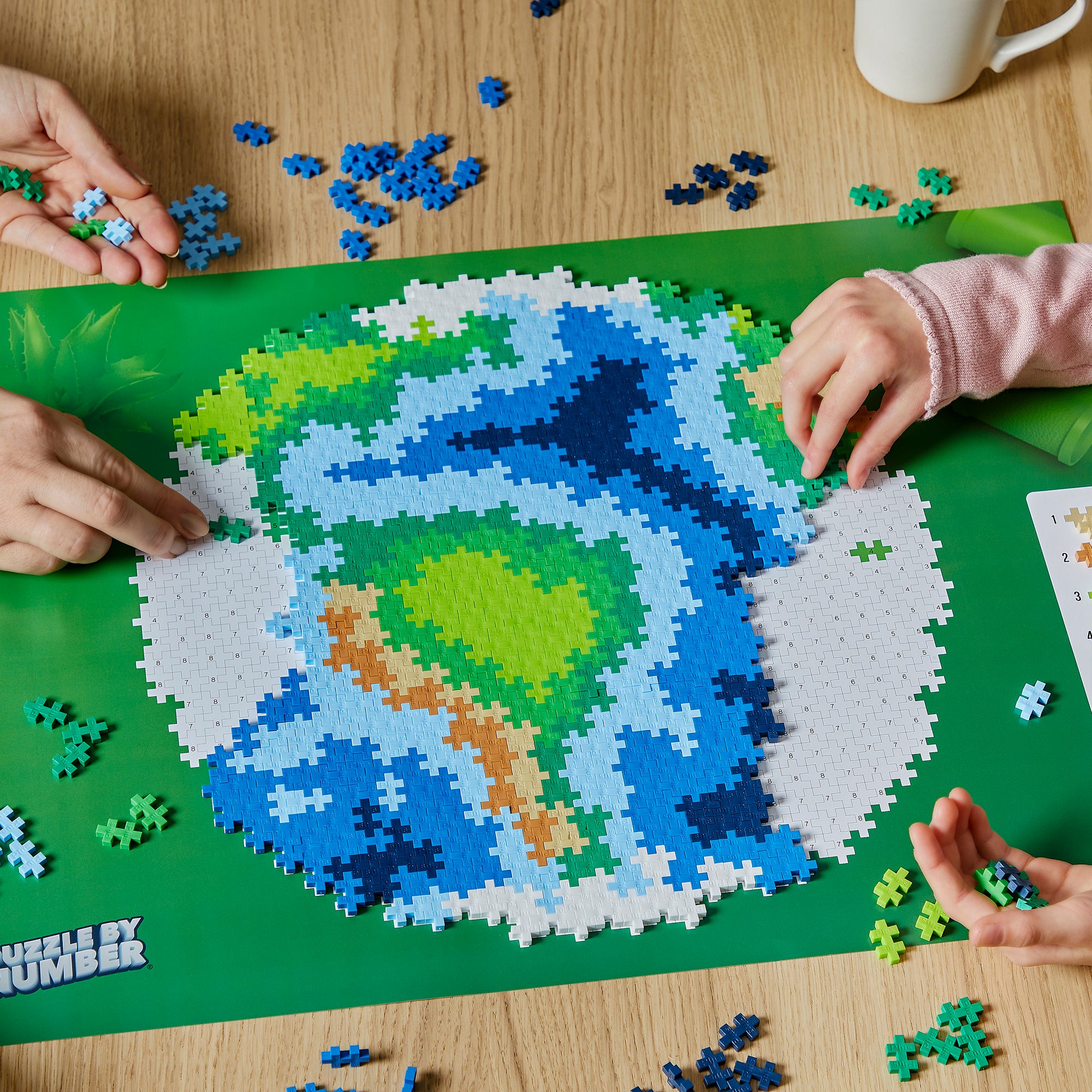 Building Blocks Puzzle By Number, Earth, 800 Piece