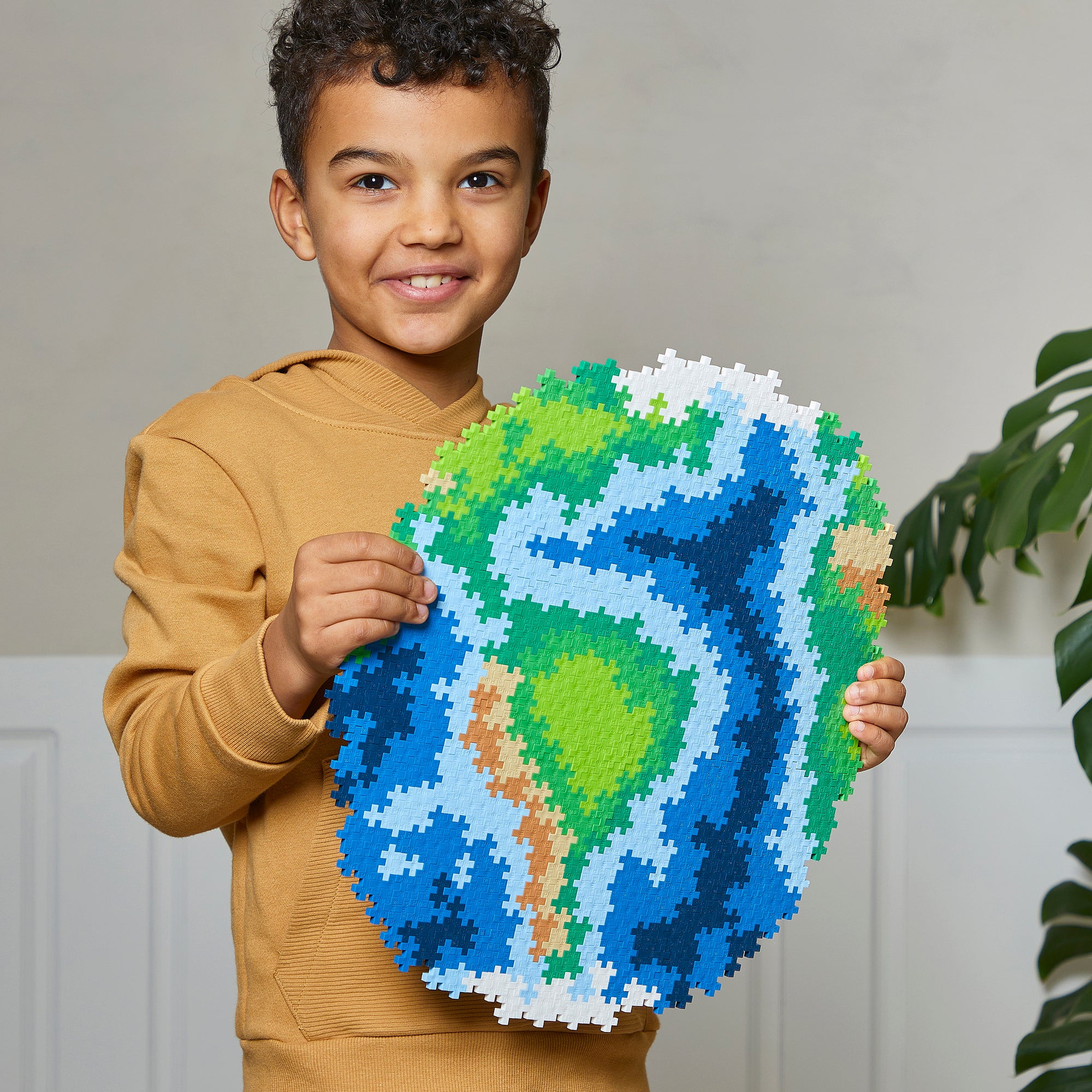 Building Blocks Puzzle By Number, Earth, 800 Piece