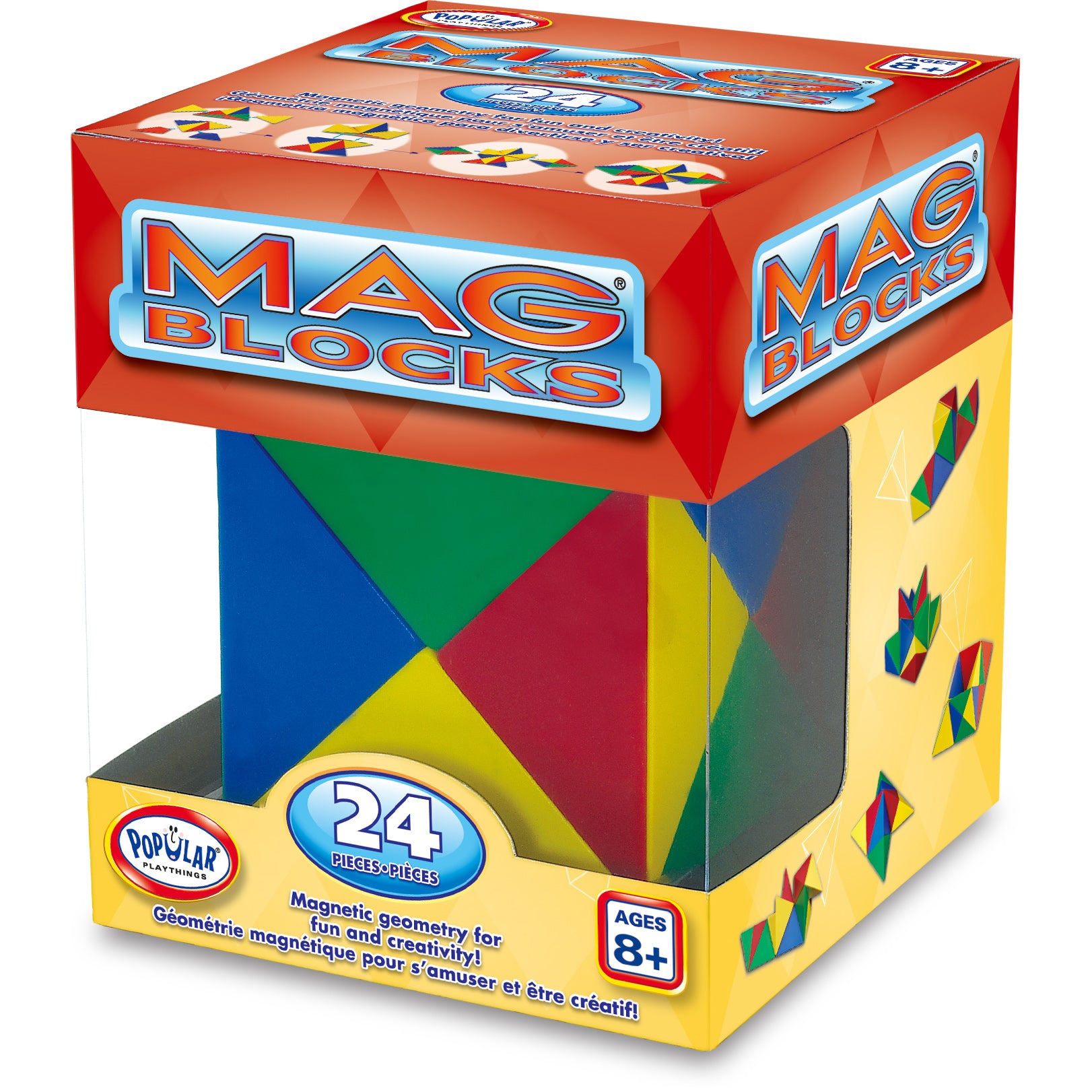 Tri-Mags Magnetic Puzzle Toy, 24 Pieces