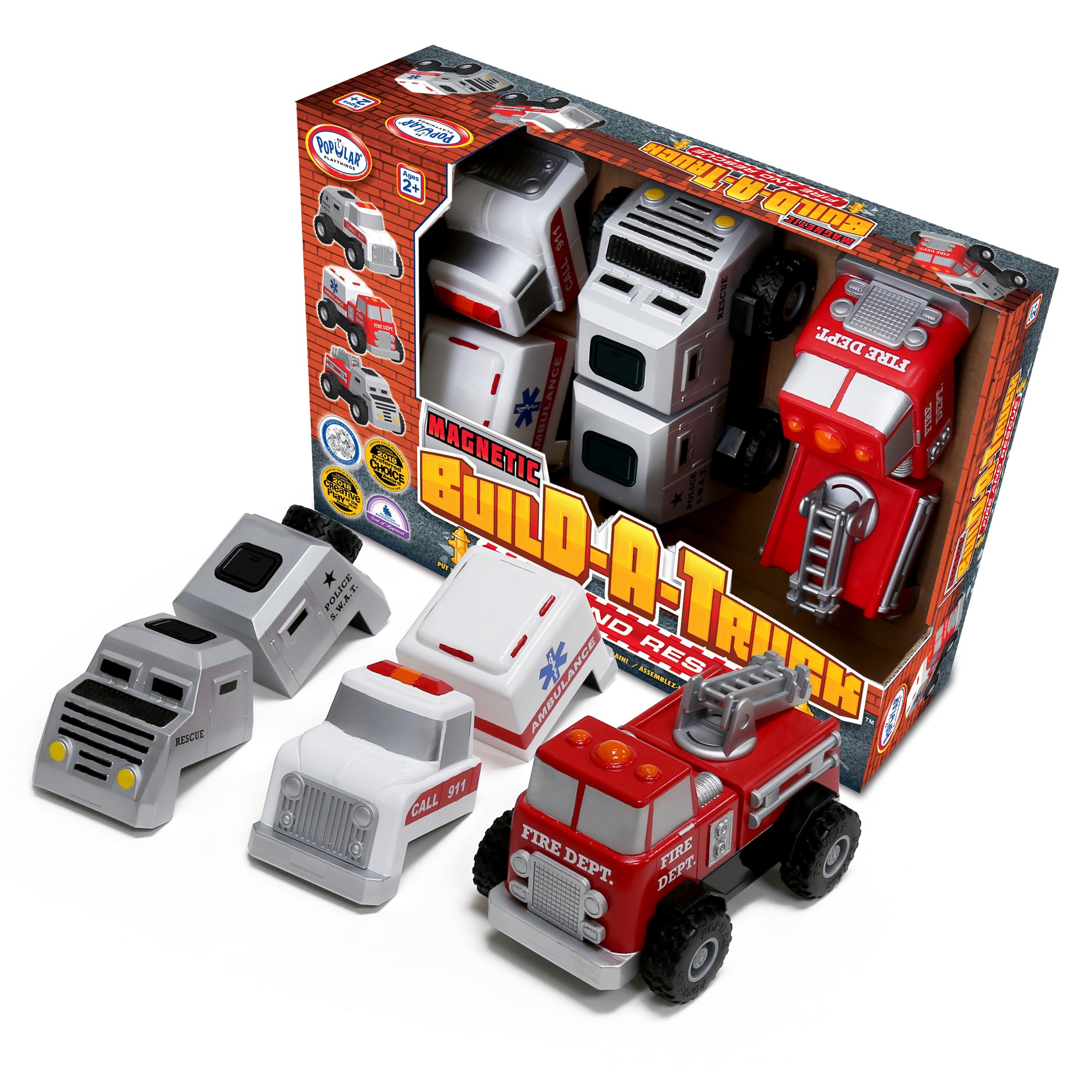 Magnetic Build-a-Truck™, Fire & Rescue