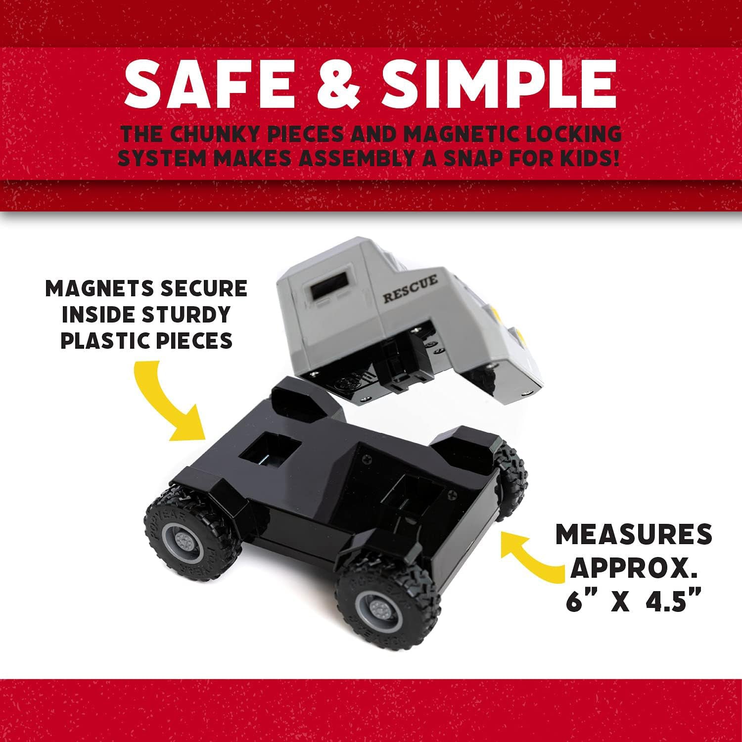 Magnetic Build-a-Truck™, Fire & Rescue