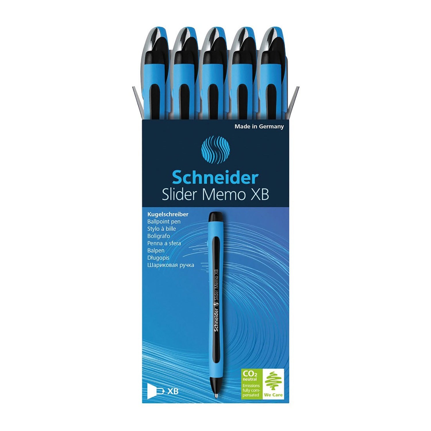 Slider Memo Ballpoint Pen, Viscoglide Ink, 1.4 mm, Black, Pack of 10 - A1 School Supplies