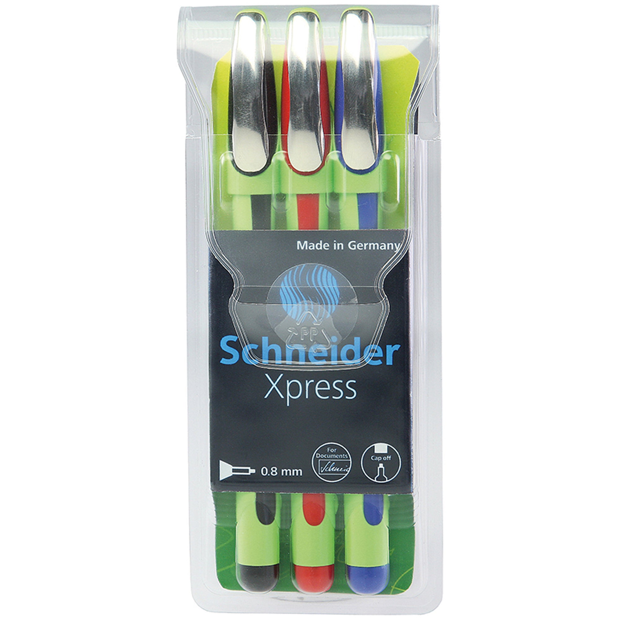 Xpress Fineliner Pen, Fiber Tip, 0.8 mm, 3 Colors Per Pack, 3 Packs - A1 School Supplies