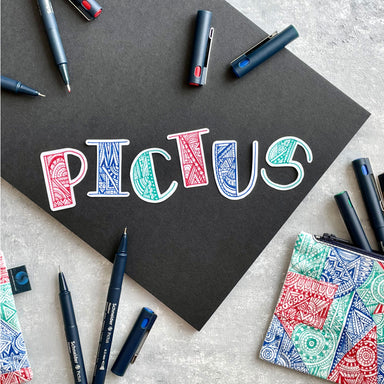 Pictus Fineliners, Wallet, 5 Pieces, Assorted Colors and Sizes - A1 School Supplies