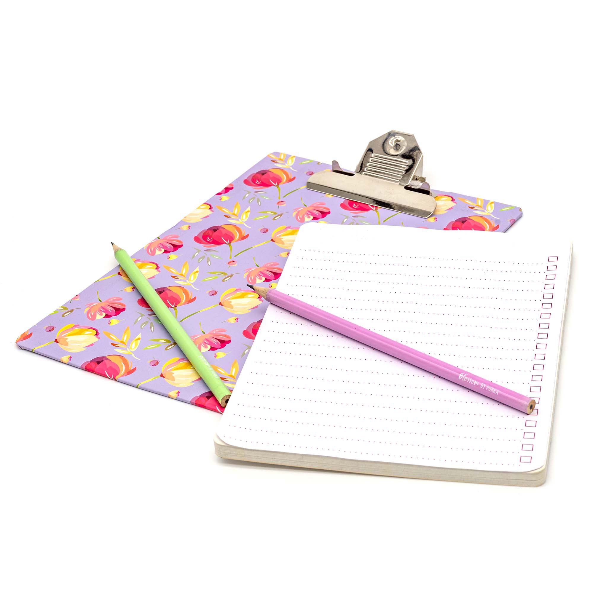 Blossom Clipboard with Pad - Pack 4