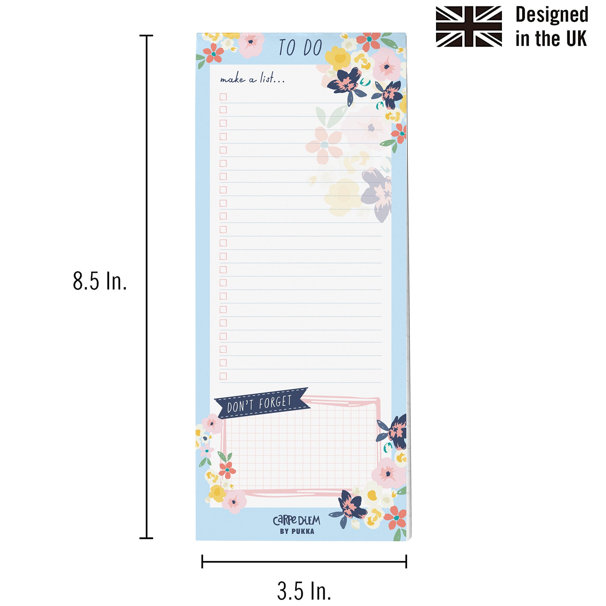 Magnetic To Do List - Ditzy Floral - Pack 6