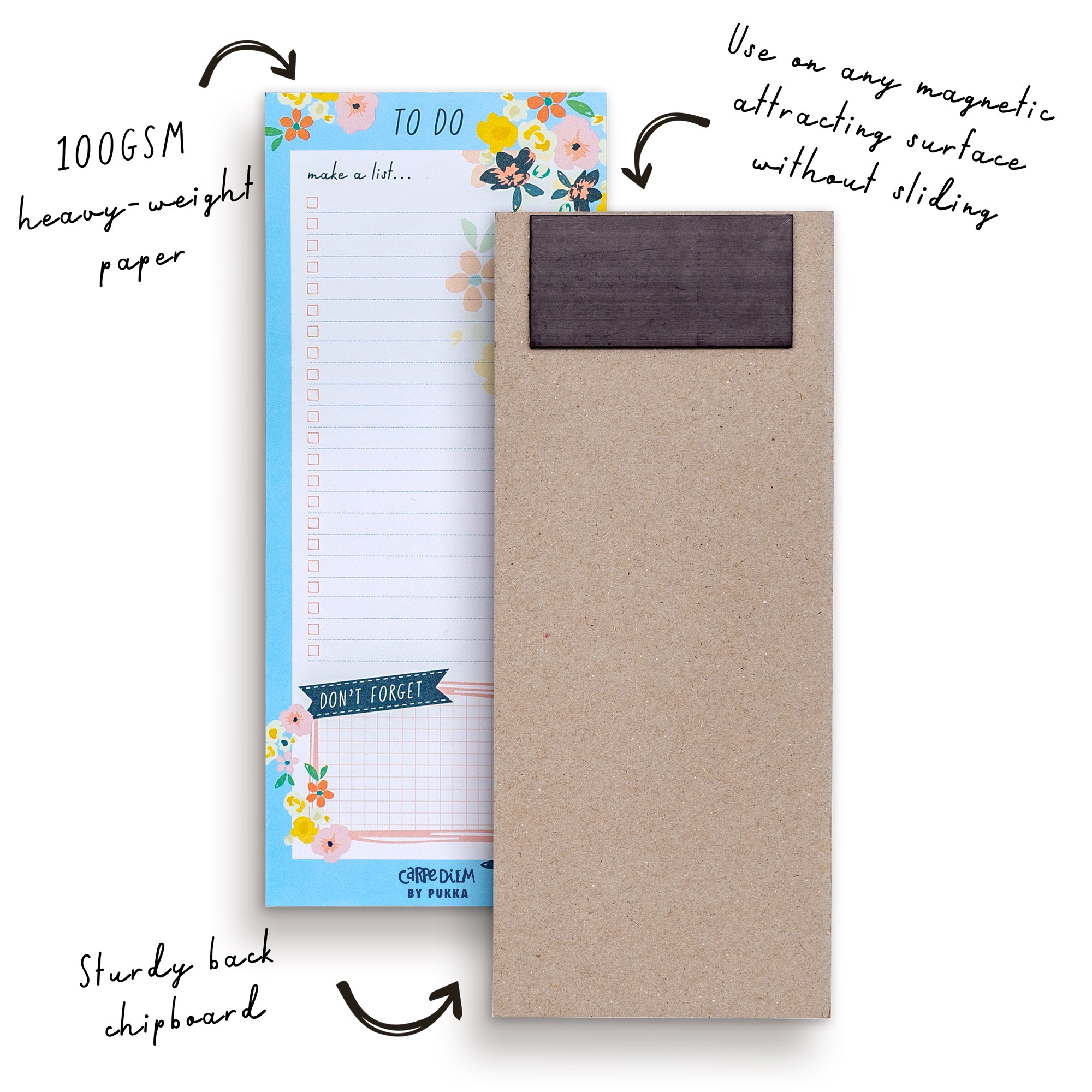 Magnetic To Do List - Ditzy Floral - Pack 6