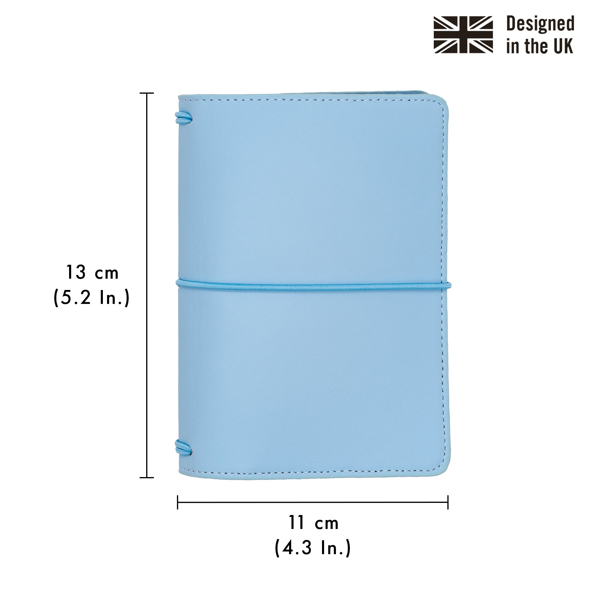 A6 Notebook and Passport Holder - Sky Blue